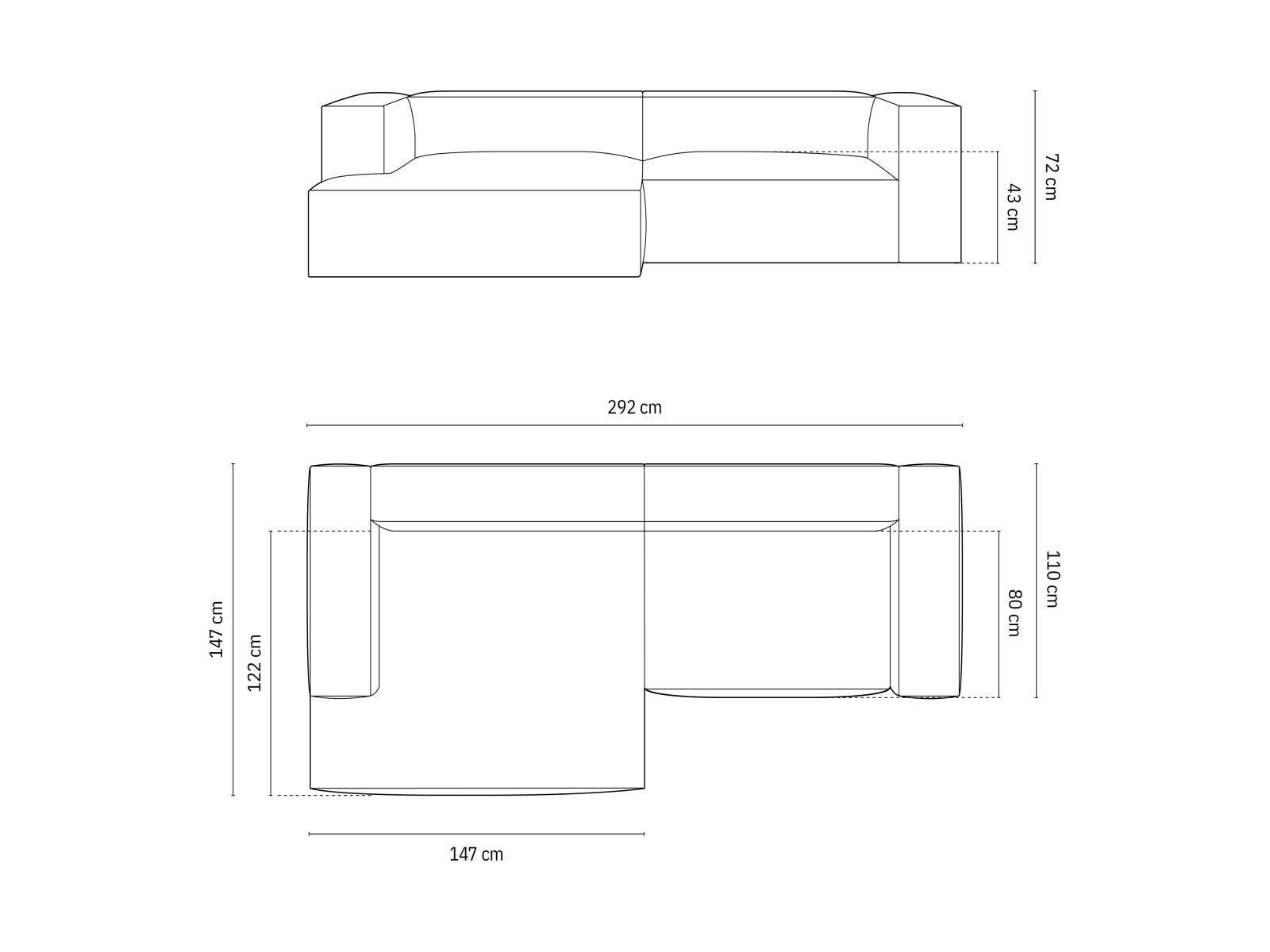 Nuria Modulares Ecksofa links 4 Sitzer in Moss Green präsentiert im Onlineshop von KAQTU Design AG. Ecksofa links ist von Micadoni