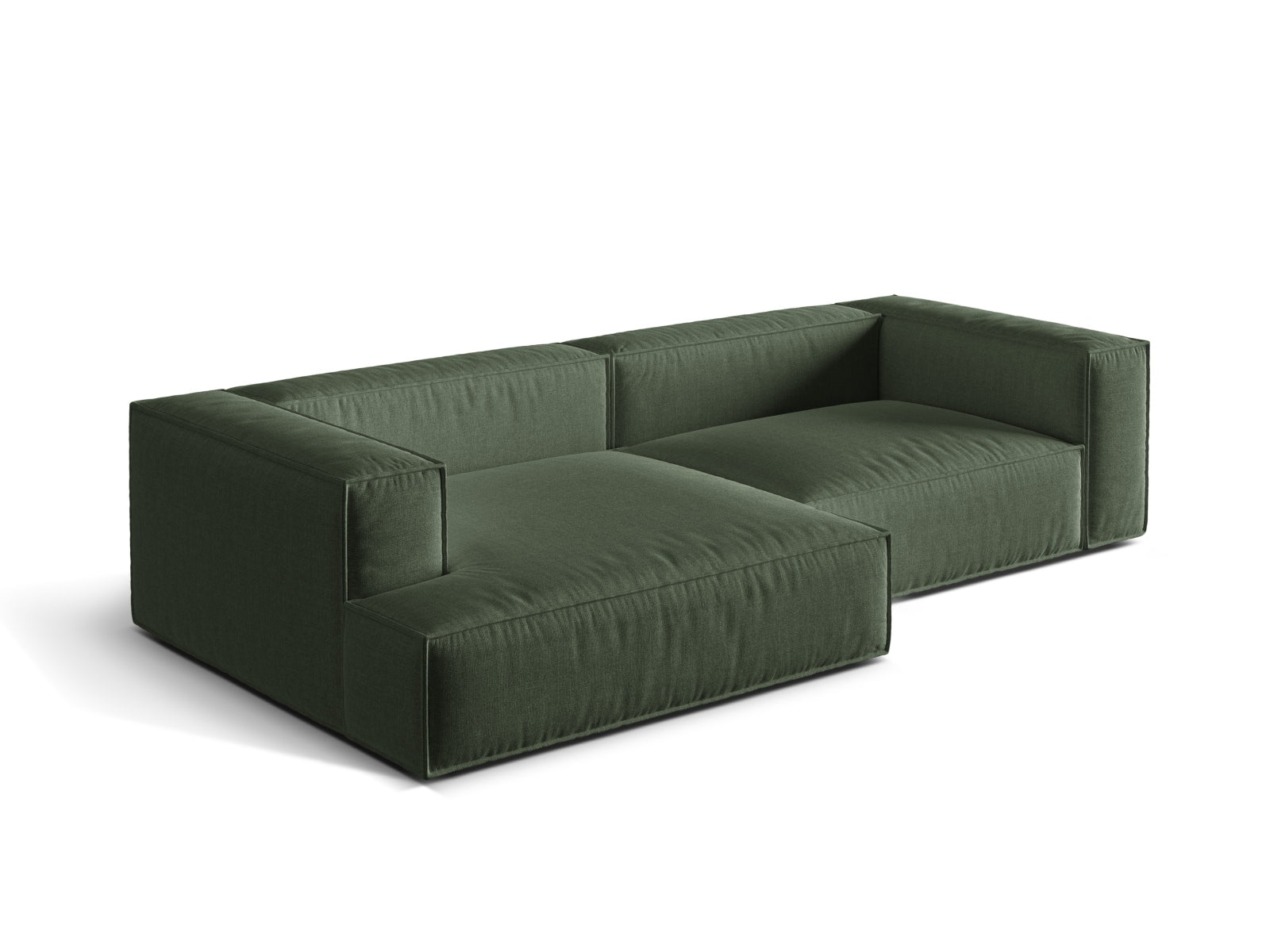 Nuria Modulares Ecksofa links 4 Sitzer in Moss Green präsentiert im Onlineshop von KAQTU Design AG. Ecksofa links ist von Micadoni