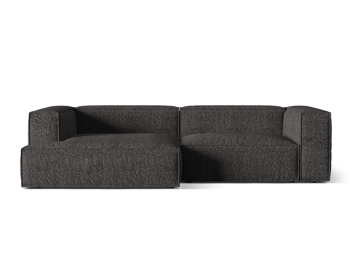 Nuria Boucle Modular Ecksofa links 4 Sitzer in Anthracite-Monet präsentiert im Onlineshop von KAQTU Design AG. L-Sofa links ist von Micadoni