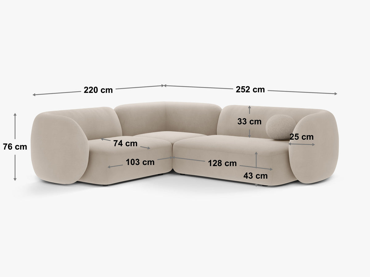 4-Sitzer Modular Ecksofa links Kate in Bottle Green-Salvador präsentiert im Onlineshop von KAQTU Design AG. Ecksofa links ist von Micadoni