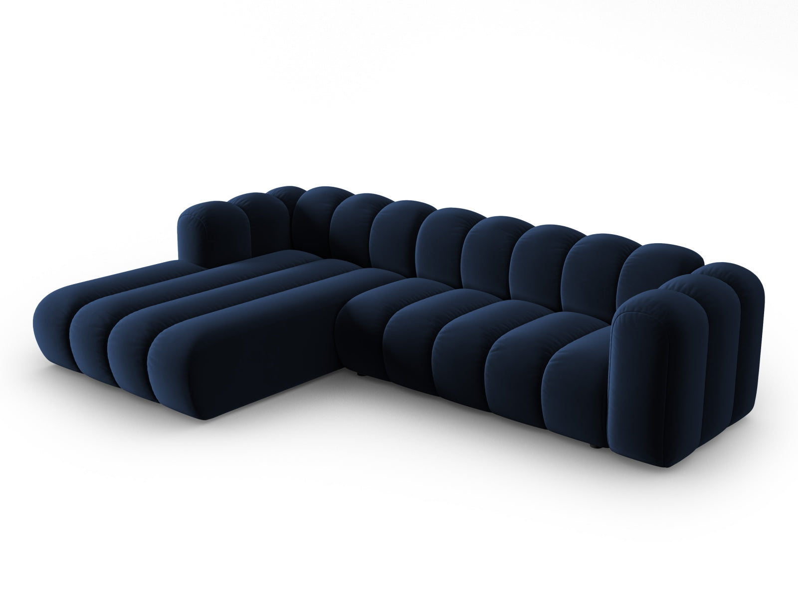 Entdecken Sie das elegante Lupine Velour Ecksofa links 4 Sitzer von Micadoni – stilvoll, modular und komfortabel für Ihr Zuhause.
