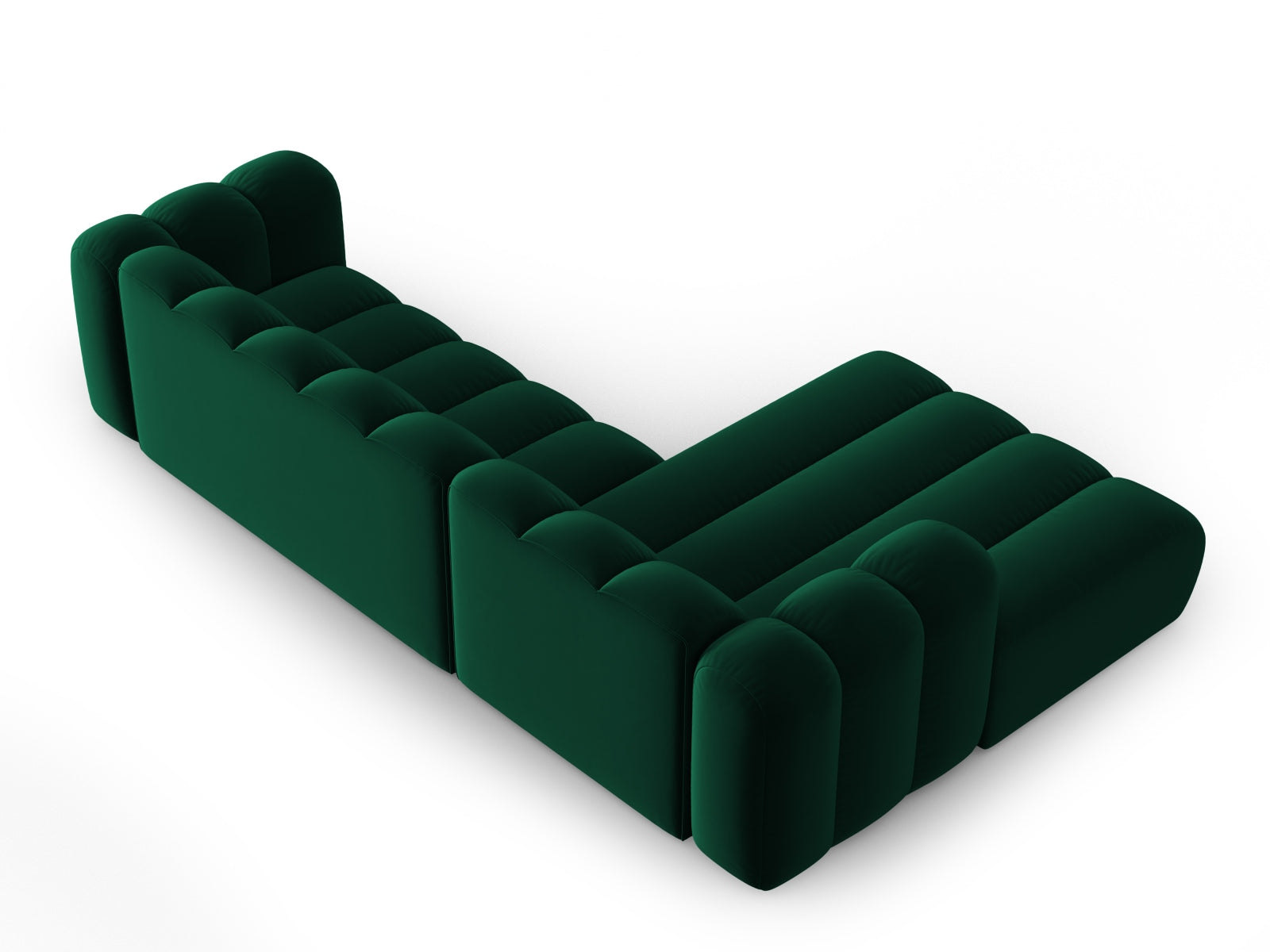 Entdecken Sie das Lupine Velour Ecksofa links 4 Sitzer von Micadoni – ein stilvolles, modulares Sofa, das höchsten Komfort und Eleganz vereint.