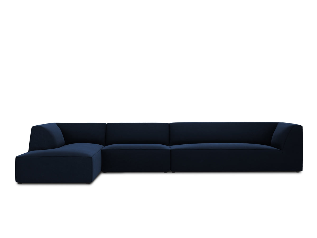 Ruby Velour modulares Ecksofa links 5 Sitzer in Royal Blue-Salvador präsentiert im Onlineshop von KAQTU Design AG. Ecksofa links ist von Micadoni
