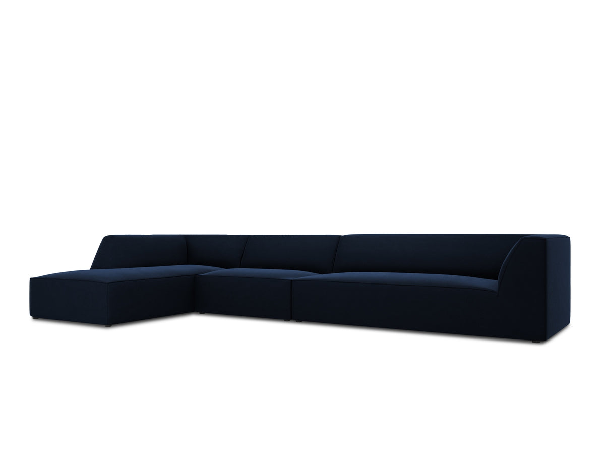 Ruby Velour modulares Ecksofa links 5 Sitzer in Royal Blue-Salvador präsentiert im Onlineshop von KAQTU Design AG. Ecksofa links ist von Micadoni