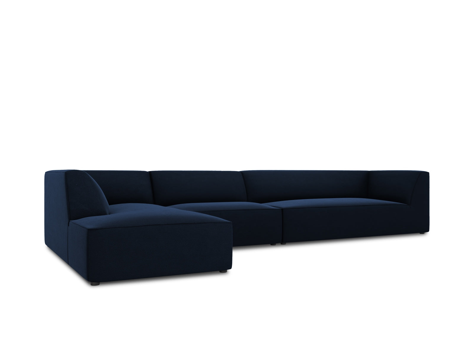 Ruby Velour modulares Ecksofa links 5 Sitzer in Royal Blue präsentiert im Onlineshop von KAQTU Design AG. Ecksofa links ist von Micadoni