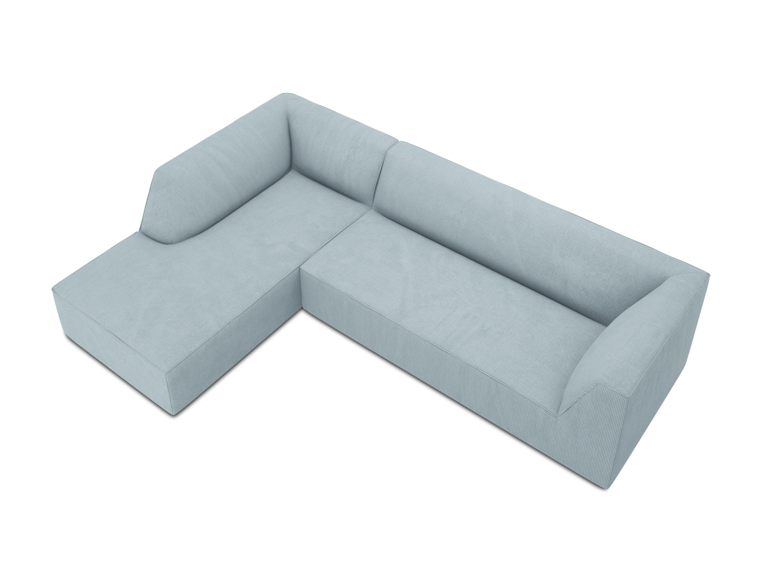 Ruby Modulares Ecksofa links 4 Sitzer in Light Blue präsentiert im Onlineshop von KAQTU Design AG. Ecksofa links ist von Micadoni