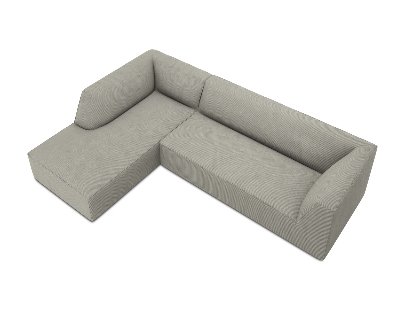 Ruby Modulares Ecksofa links 4 Sitzer in Light Grey präsentiert im Onlineshop von KAQTU Design AG. Ecksofa links ist von Micadoni