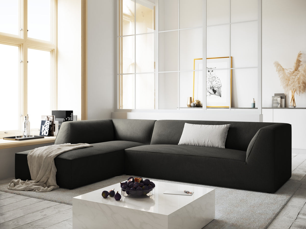Ruby Modulares Ecksofa links 4 Sitzer in Dark Grey-Scala präsentiert im Onlineshop von KAQTU Design AG. Ecksofa links ist von Micadoni