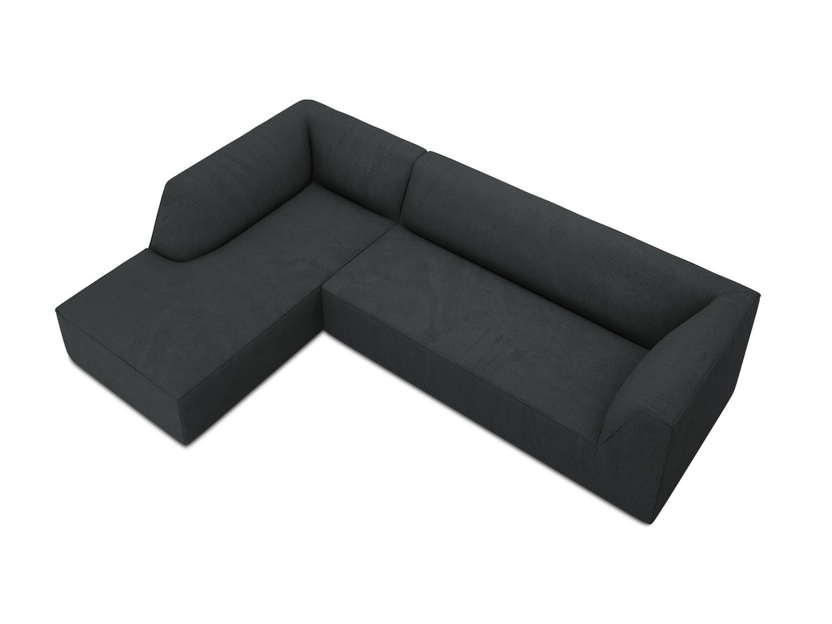 Ruby Modulares Ecksofa links 4 Sitzer in Black-Scala präsentiert im Onlineshop von KAQTU Design AG. Ecksofa links ist von Micadoni