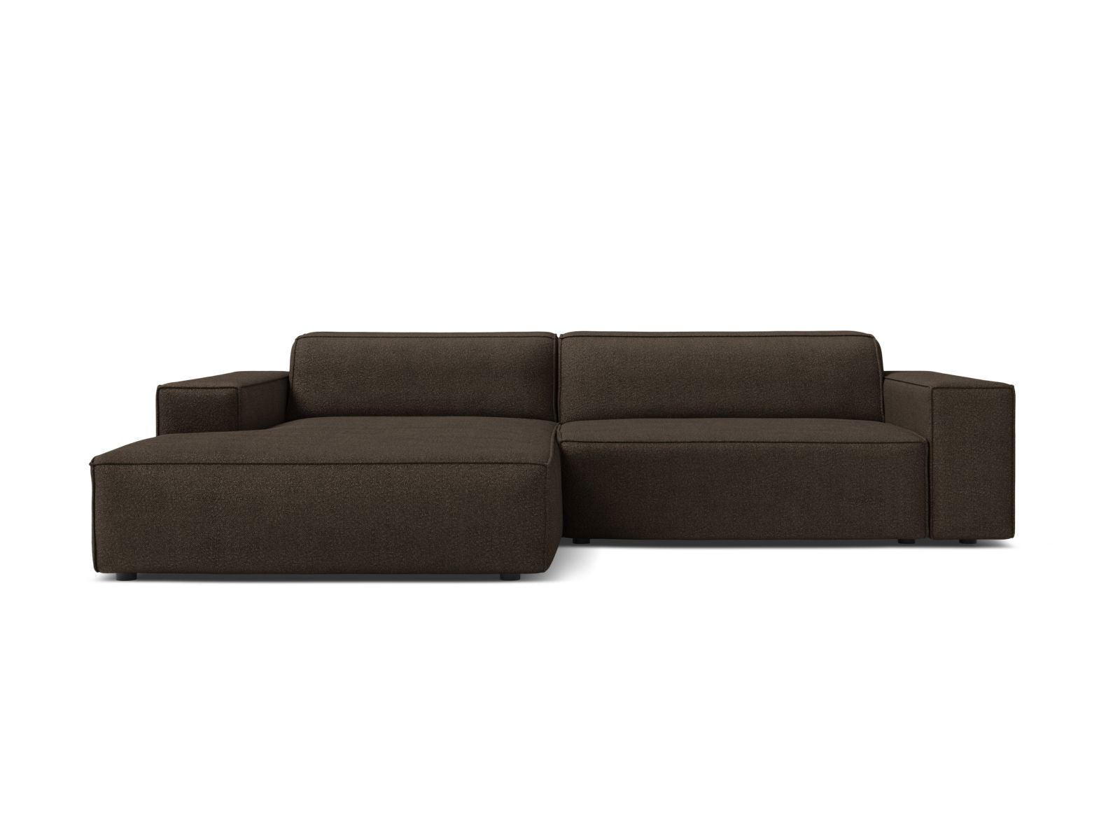 Jodie Boucle modulares Ecksofa links 3 Sitzer in Brown-Baloo präsentiert im Onlineshop von KAQTU Design AG. Ecksofa links ist von Micadoni