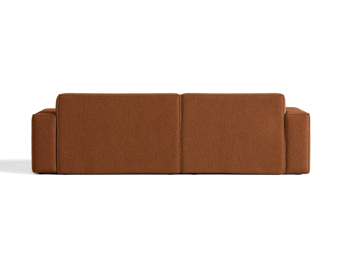 Modulares Ecksofa links Jodie mit Meridienne, Stoffbezug und schwarzen Beinen