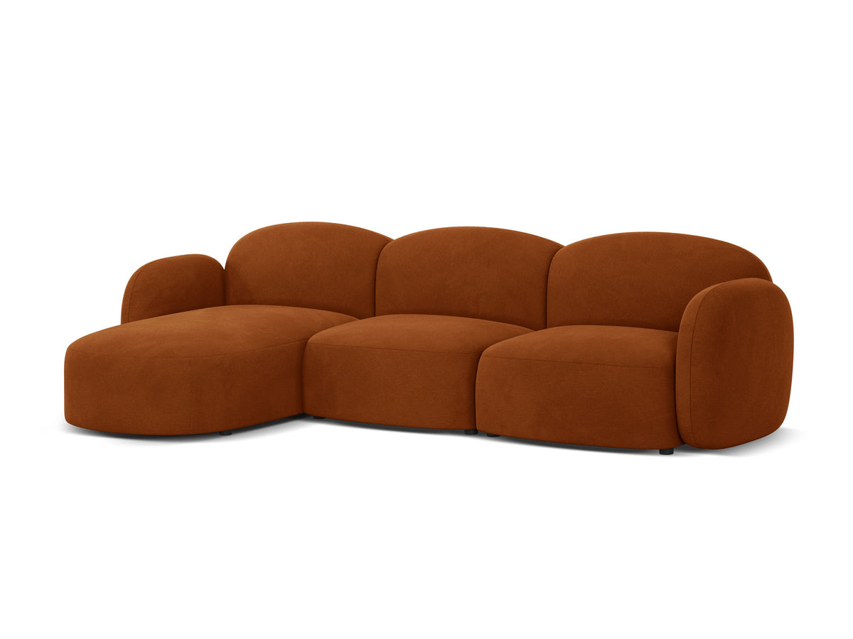 Blair Velour links Ecksofa 4 Sitzer in Terracotta-Casino präsentiert im Onlineshop von KAQTU Design AG. L-Sofa links ist von Micadoni