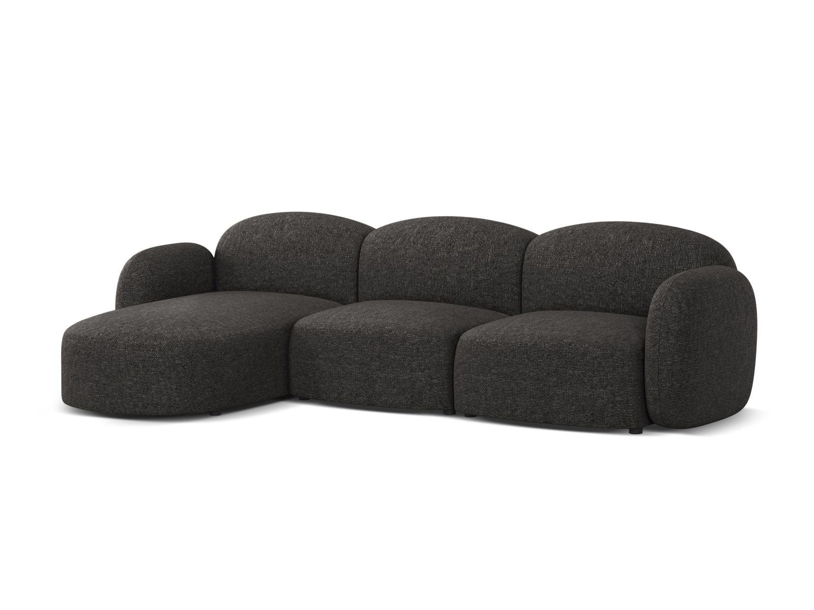 Stylisches 4-Sitzer Ecksofa links Blair in elegantem Anthrazit, ideal für moderne Wohnräume. Hochwertige Verarbeitung von Micadoni.