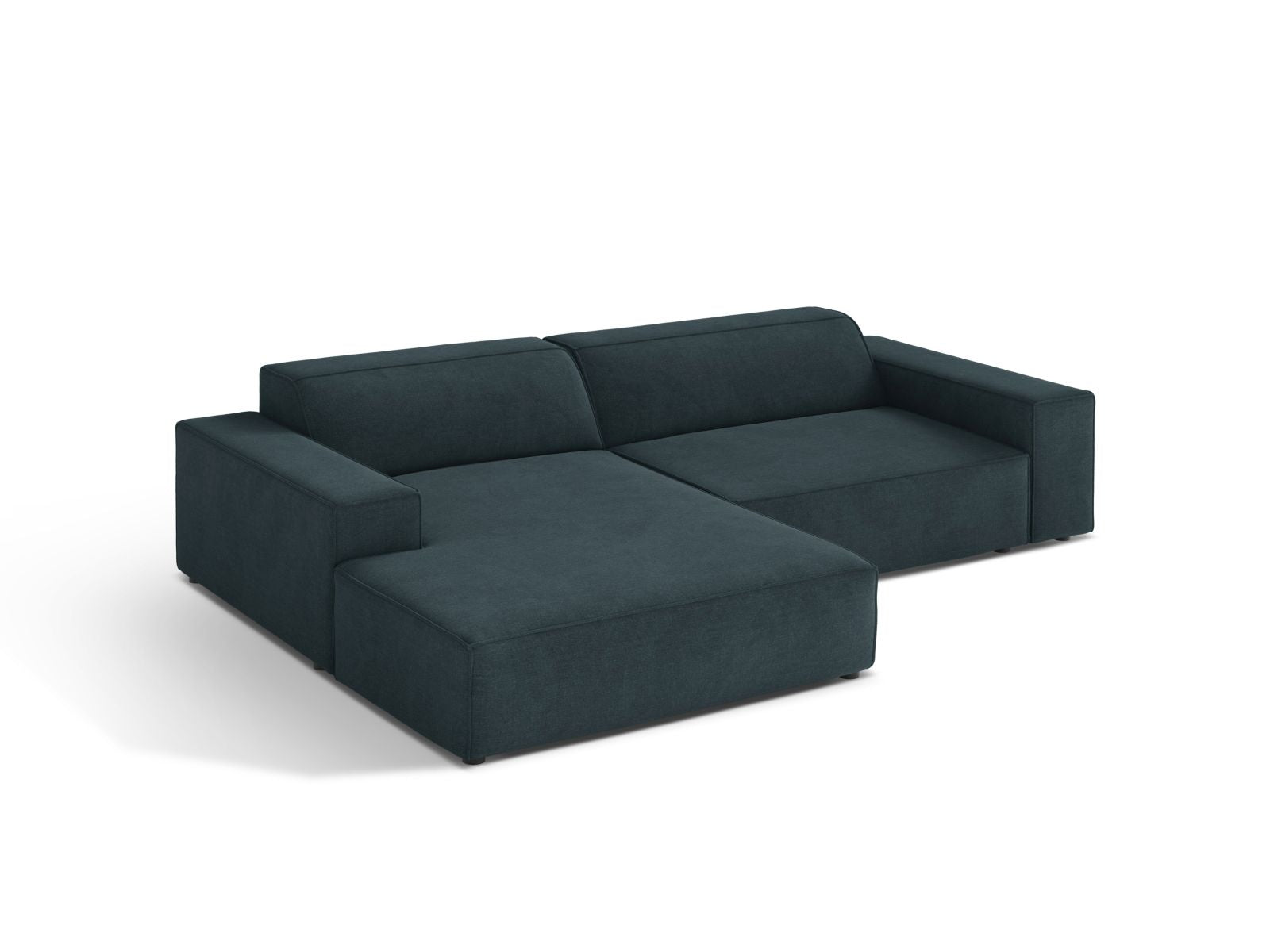 Modulares 3-Sitzer Ecksofa Jodie in tiefem Petrol, stilvoll und komfortabel, ideal für moderne Wohnräume.