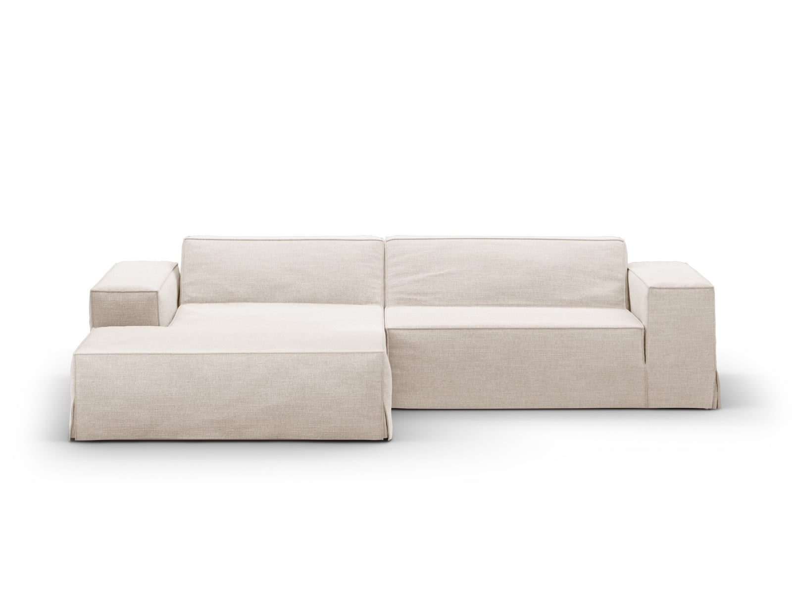 Jodie Modulares Ecksofa links 3 Sitzer in Beige-LINS präsentiert im Onlineshop von KAQTU Design AG. Ecksofa links ist von Micadoni