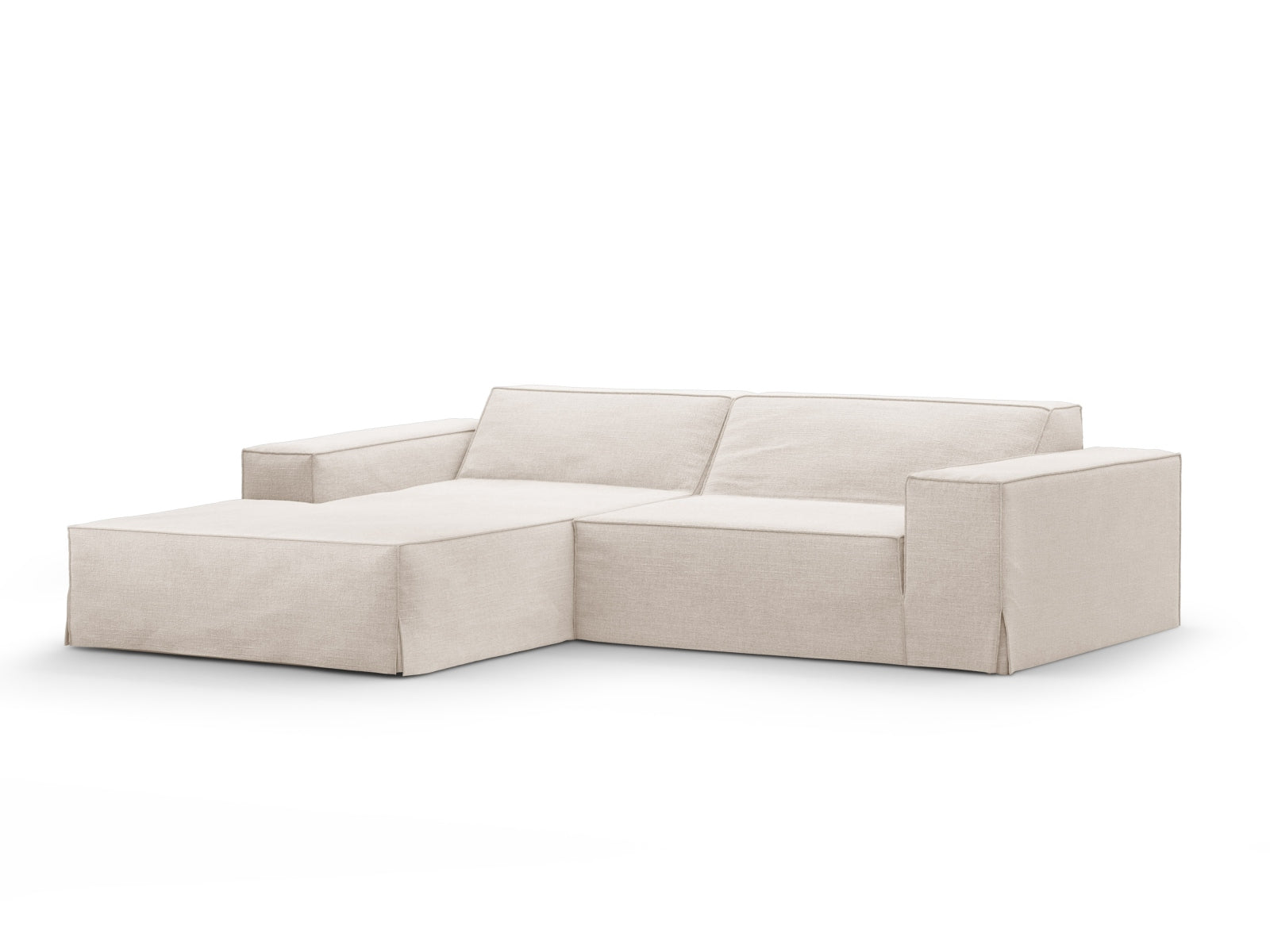 Jodie Modulares Ecksofa links 3 Sitzer in Beige-LINS präsentiert im Onlineshop von KAQTU Design AG. Ecksofa links ist von Micadoni
