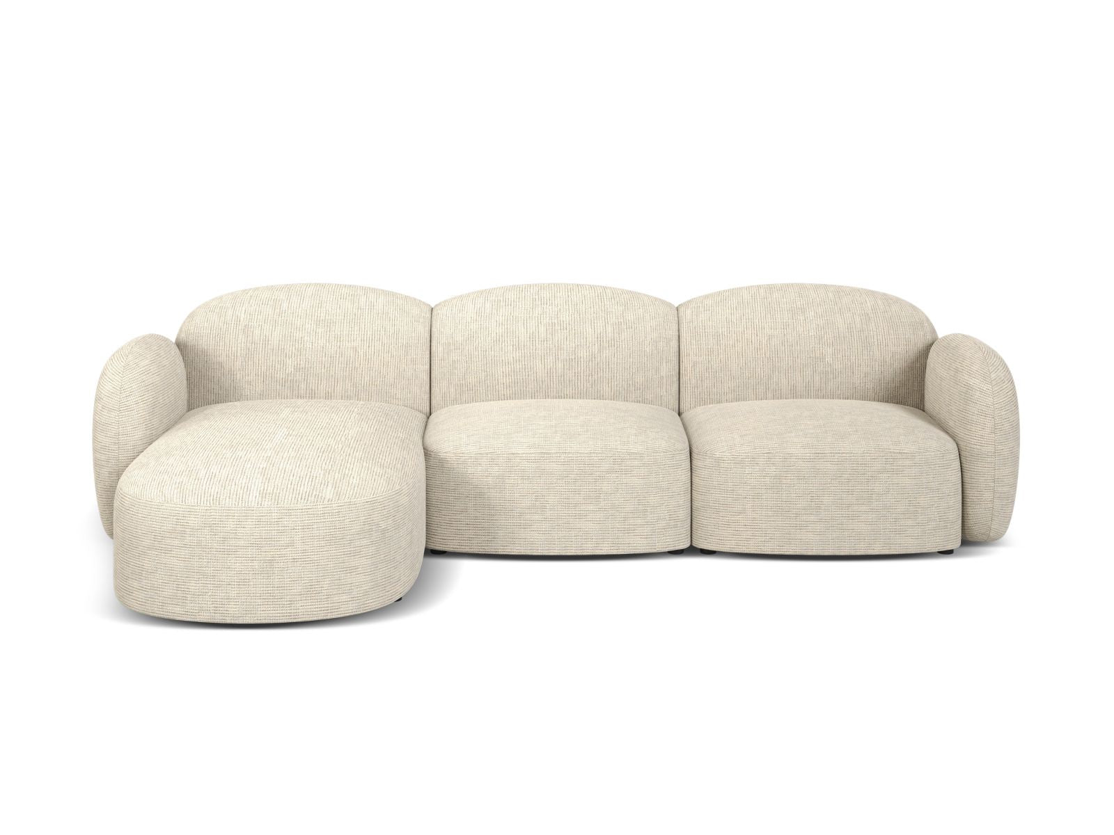 4-Sitzer Ecksofa links Blair in Light Beige-Baltimore präsentiert im Onlineshop von KAQTU Design AG. Ecksofa links ist von Micadoni
