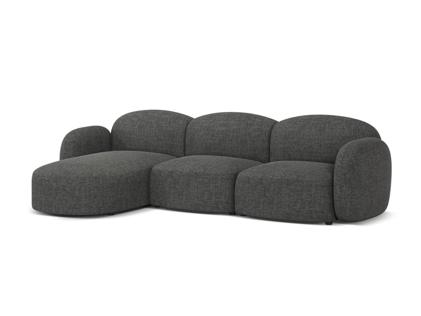 Stylisches 4-Sitzer Ecksofa links Blair in elegantem Grau, ideal für moderne Wohnräume, von Micadoni.