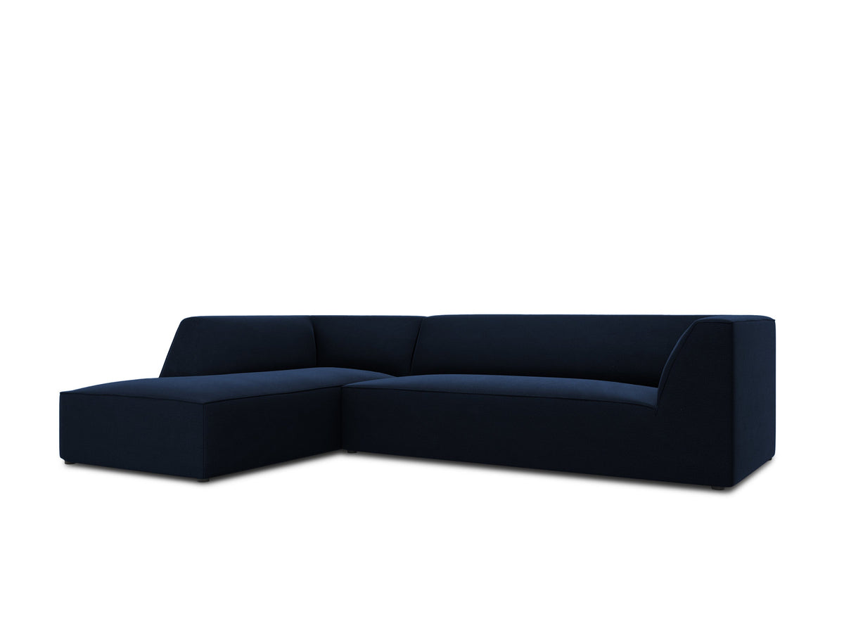 Ruby Velour modulares Ecksofa links 4 Sitzer in Royal Blue-Salvador präsentiert im Onlineshop von KAQTU Design AG. Ecksofa links ist von Micadoni