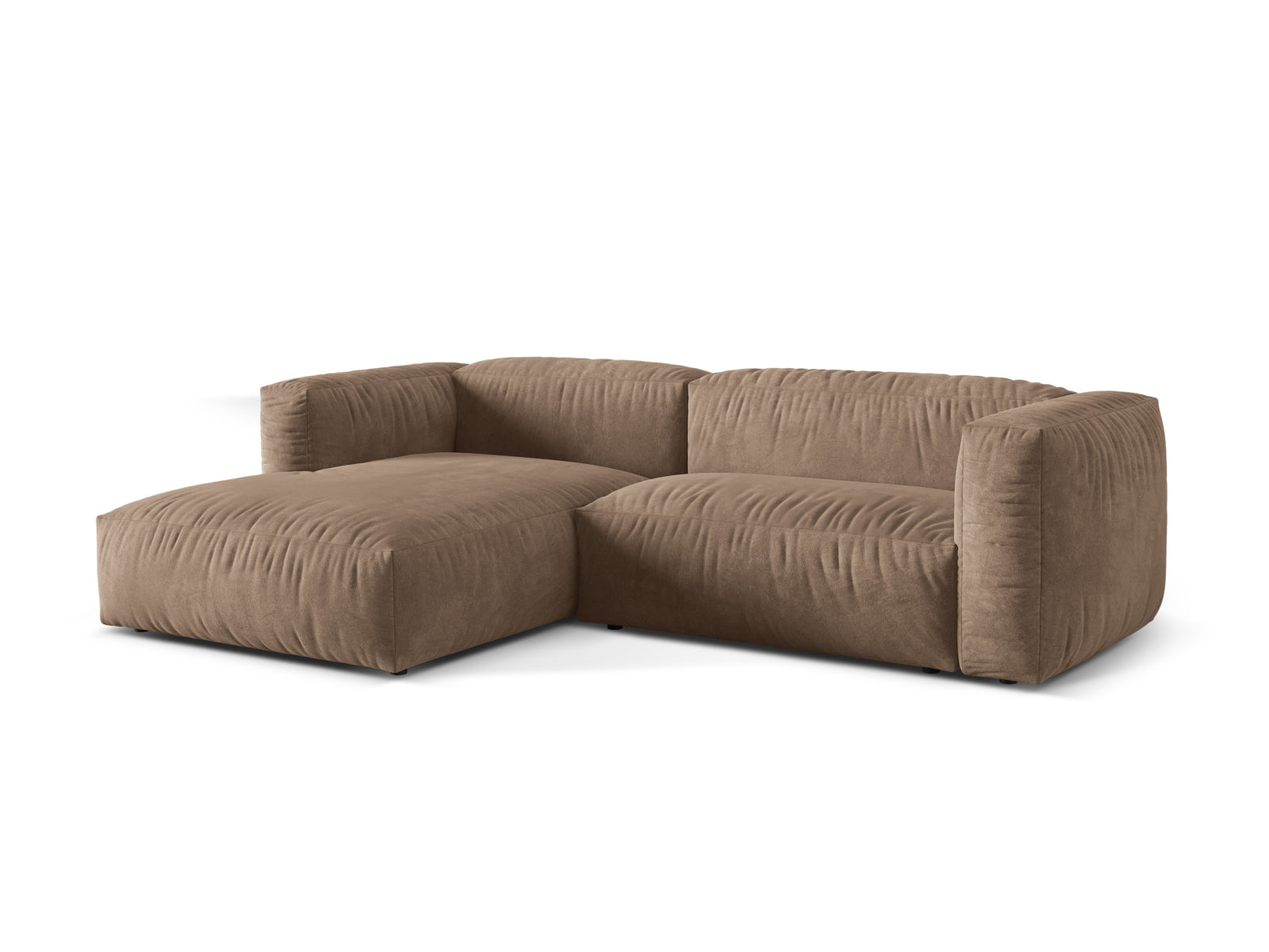 Martina Modulares Ecksofa links 2 Sitzer in Dark Beige präsentiert im Onlineshop von KAQTU Design AG. Ecksofa links ist von Micadoni