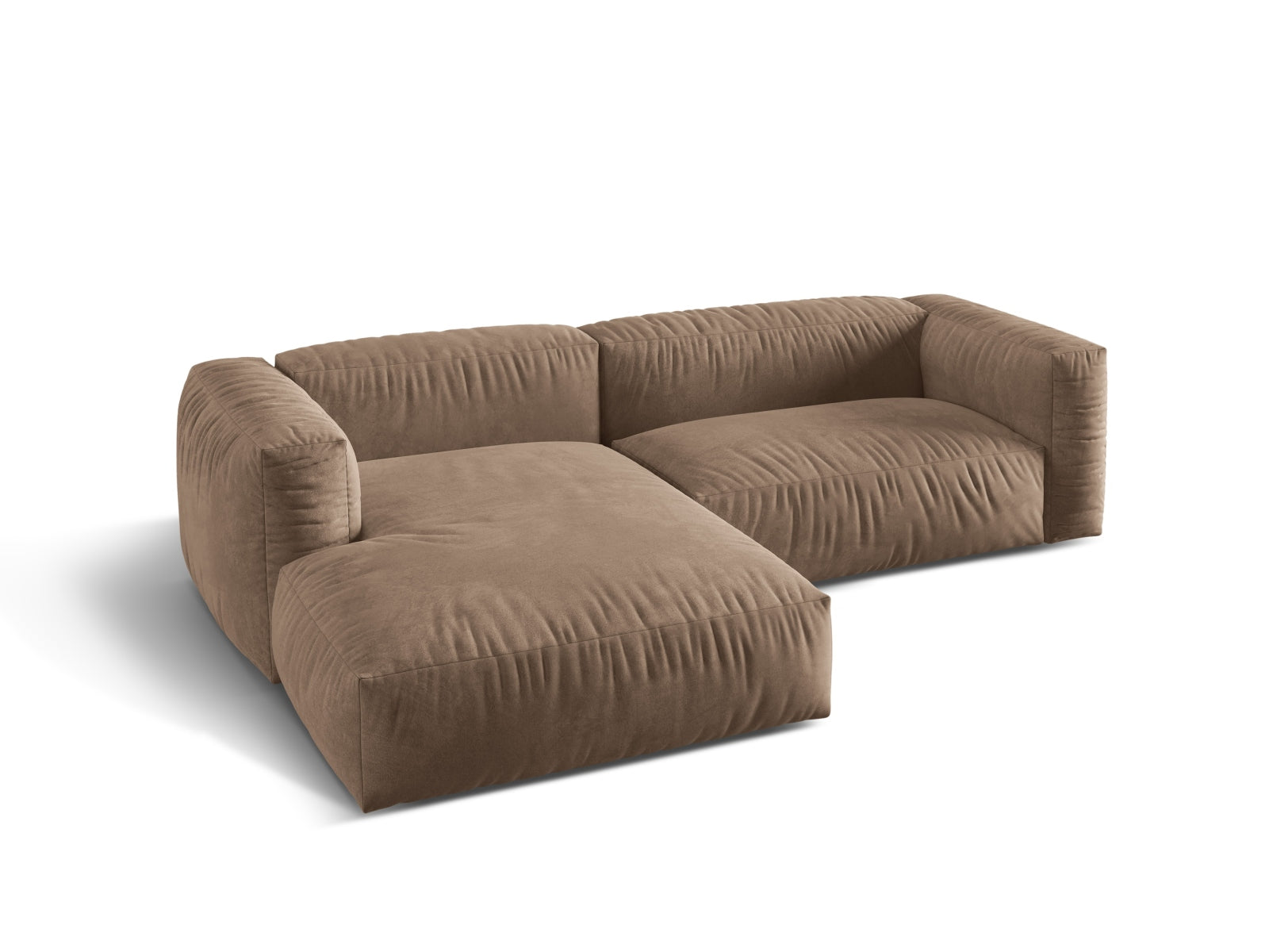 Martina Modulares Ecksofa links 2 Sitzer in Dark Beige präsentiert im Onlineshop von KAQTU Design AG. Ecksofa links ist von Micadoni