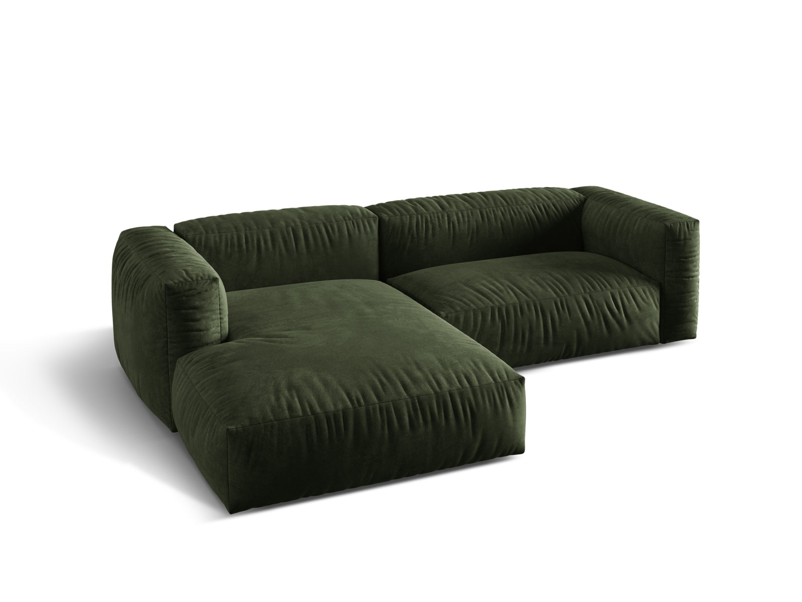 Martina Modulares Ecksofa links 2 Sitzer in Green präsentiert im Onlineshop von KAQTU Design AG. Ecksofa links ist von Micadoni