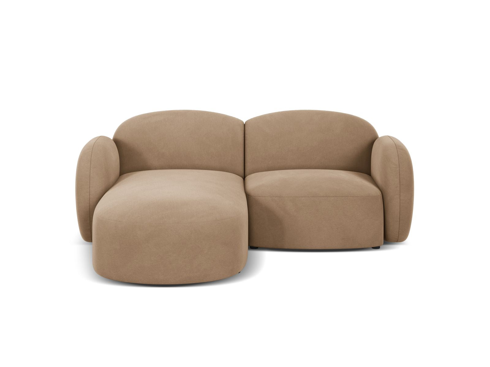 Blair Velour links Ecksofa 3 Sitzer in Sand-Casino präsentiert im Onlineshop von KAQTU Design AG. Ecksofa links ist von Micadoni