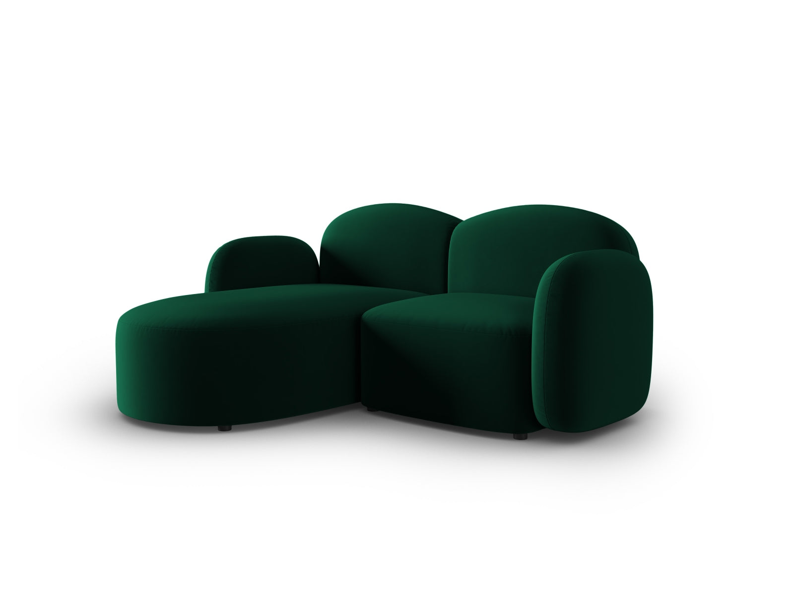 Blair Velour links Ecksofa 3 Sitzer in Bottle Green präsentiert im Onlineshop von KAQTU Design AG. Ecksofa links ist von Micadoni