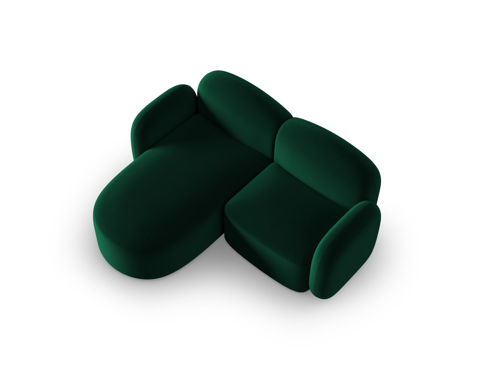 Blair Velour links Ecksofa 3 Sitzer in Bottle Green präsentiert im Onlineshop von KAQTU Design AG. Ecksofa links ist von Micadoni