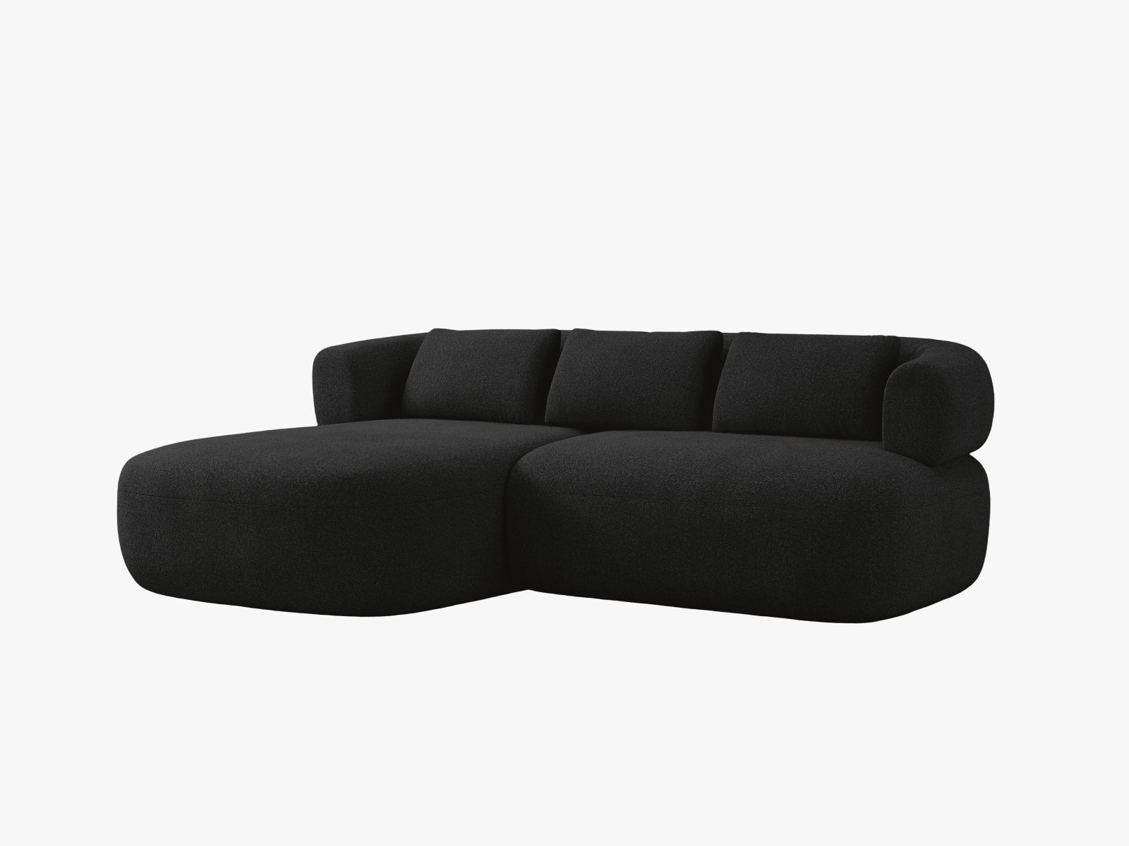 Jenny Ecksofa links 5 Sitzer in Black präsentiert im Onlineshop von KAQTU Design AG. Ecksofa links ist von Micadoni
