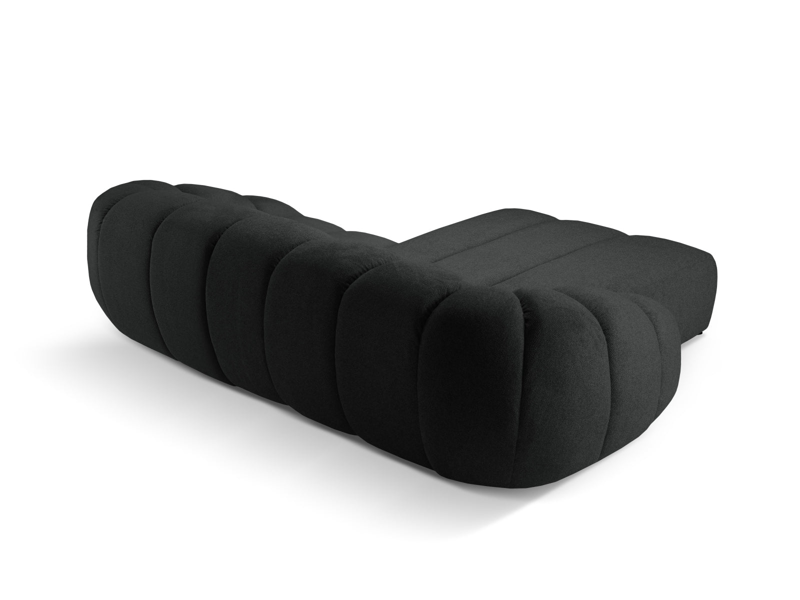 Elegantes 3-Sitzer Ecksofa Diana links in zeitlosem Anthrazit, ideal für stilvolle Wohnräume und entspannte Stunden.