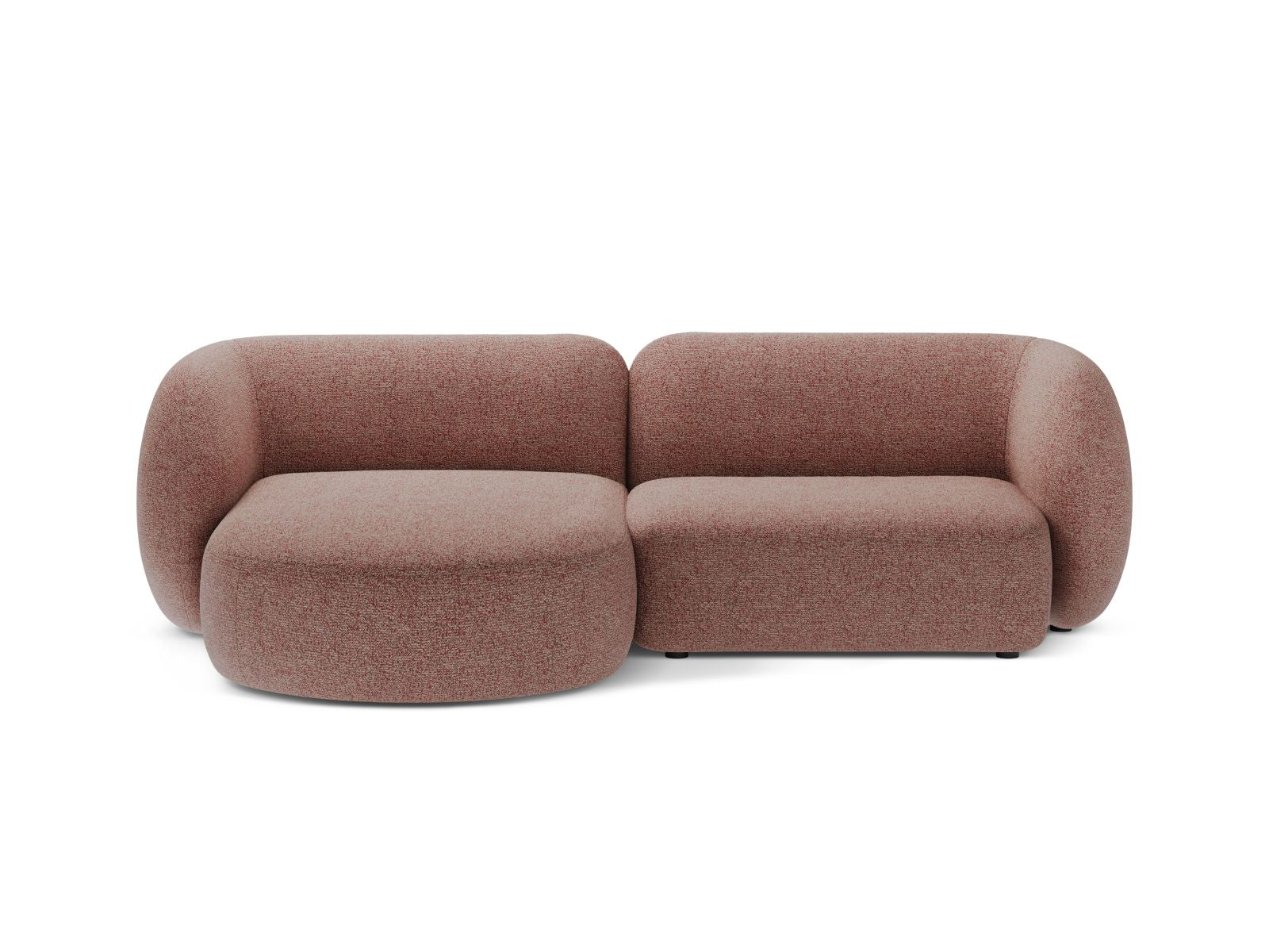 2-Sitzer Ecksofa links modular Kate in Pink Melange-Puente präsentiert im Onlineshop von KAQTU Design AG. Ecksofa links ist von Micadoni