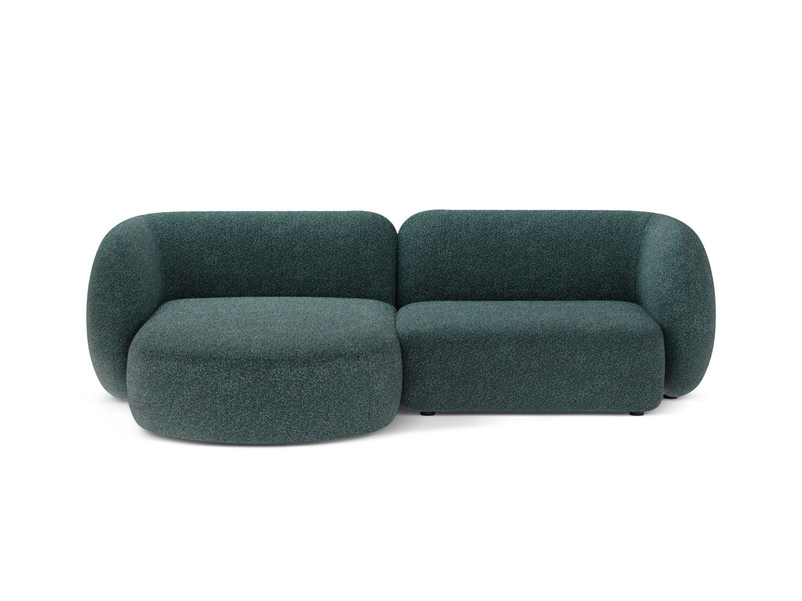 2-Sitzer Ecksofa links modular Kate in Green Blue Melange-Puente präsentiert im Onlineshop von KAQTU Design AG. Ecksofa links ist von Micadoni