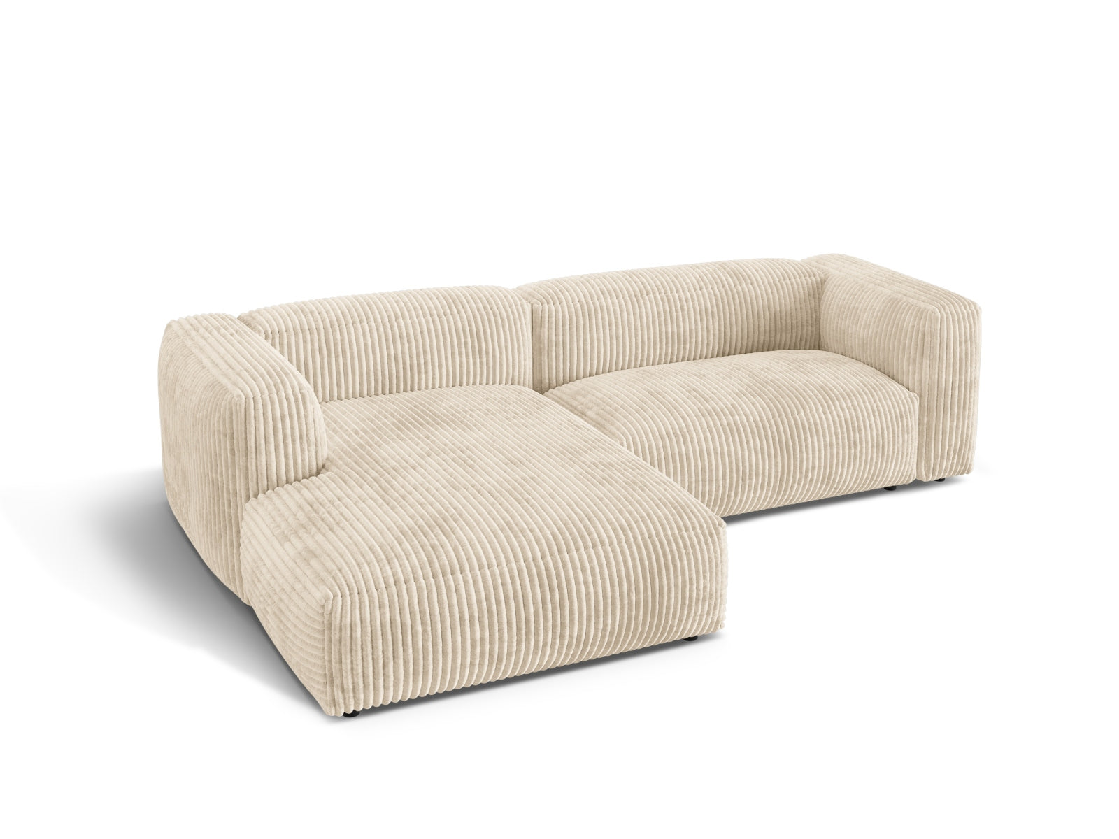 Martina Modulares Ecksofa links 2 Sitzer in Light Beige präsentiert im Onlineshop von KAQTU Design AG. Ecksofa links ist von Micadoni