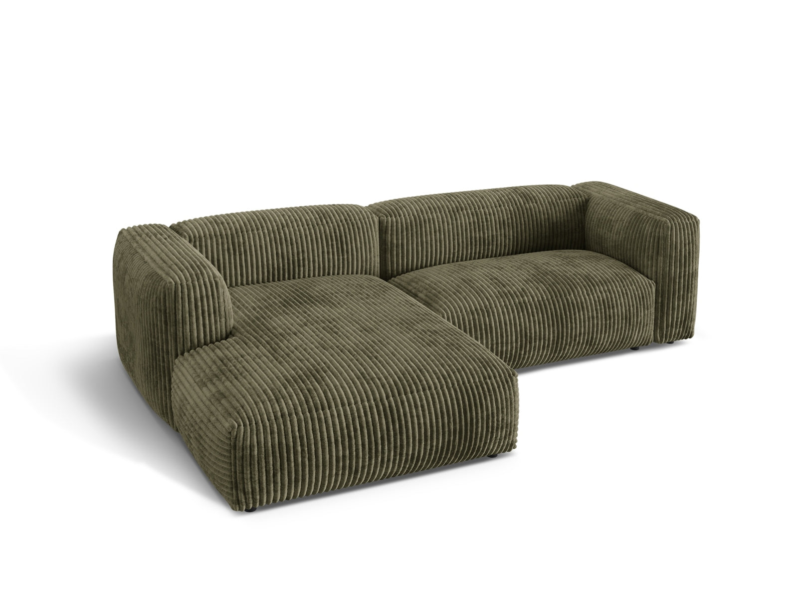 Martina Modulares Ecksofa links 2 Sitzer in Moss Green präsentiert im Onlineshop von KAQTU Design AG. Ecksofa links ist von Micadoni