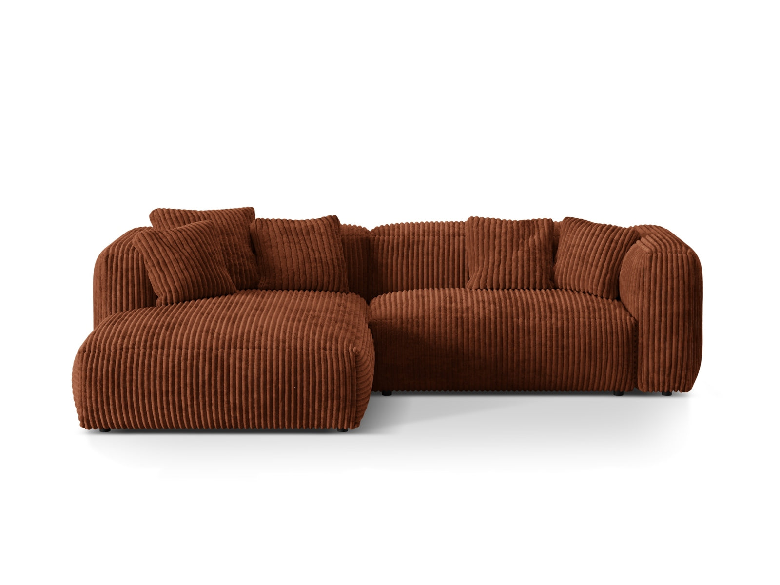Martina Modulares Ecksofa links 2 Sitzer in Brick präsentiert im Onlineshop von KAQTU Design AG. Ecksofa links ist von Micadoni