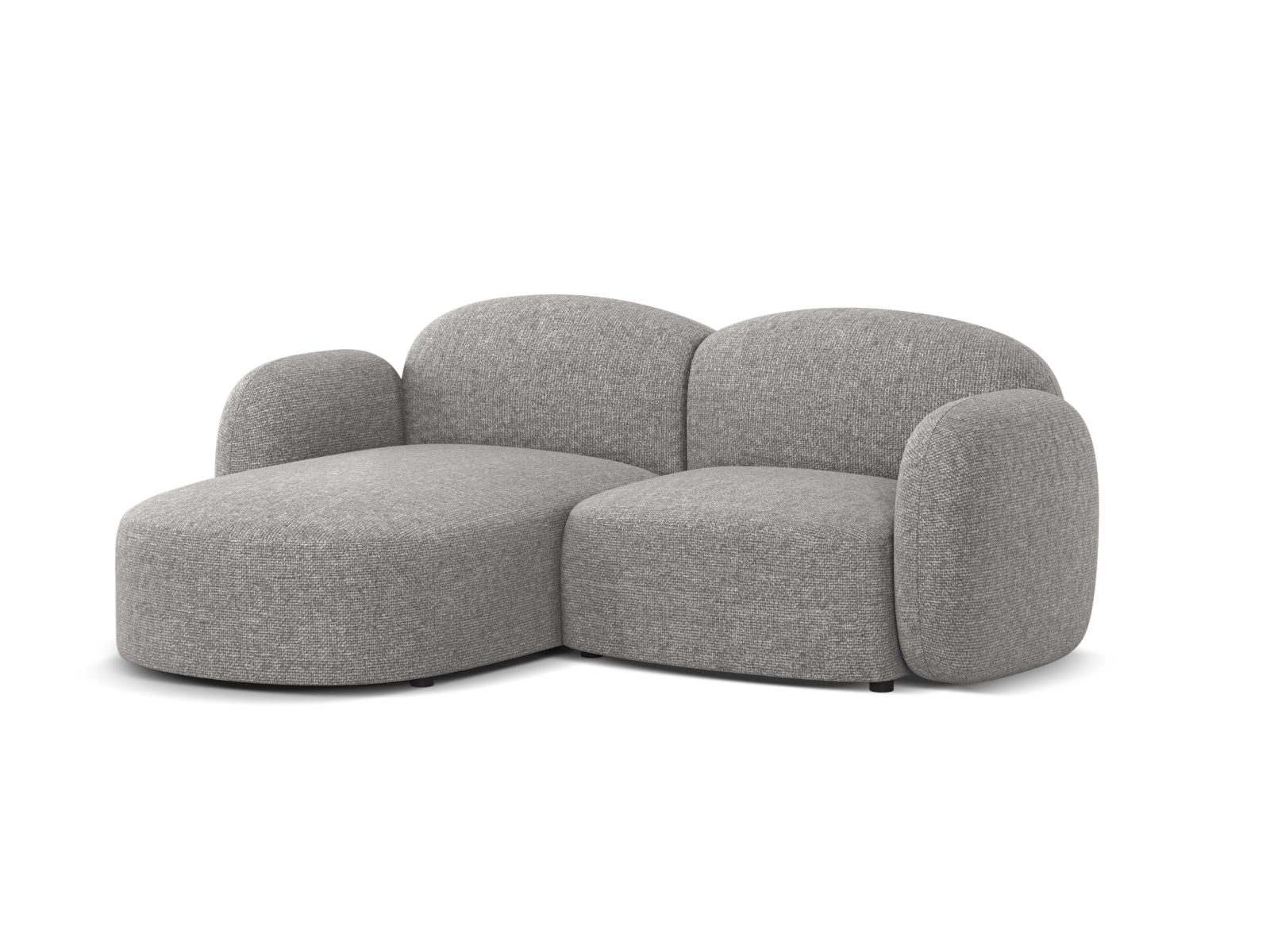 Stylisches 3-Sitzer Ecksofa links Blair in elegantem Hellgrau, ideal für moderne Wohnräume und gemütliche Abende.