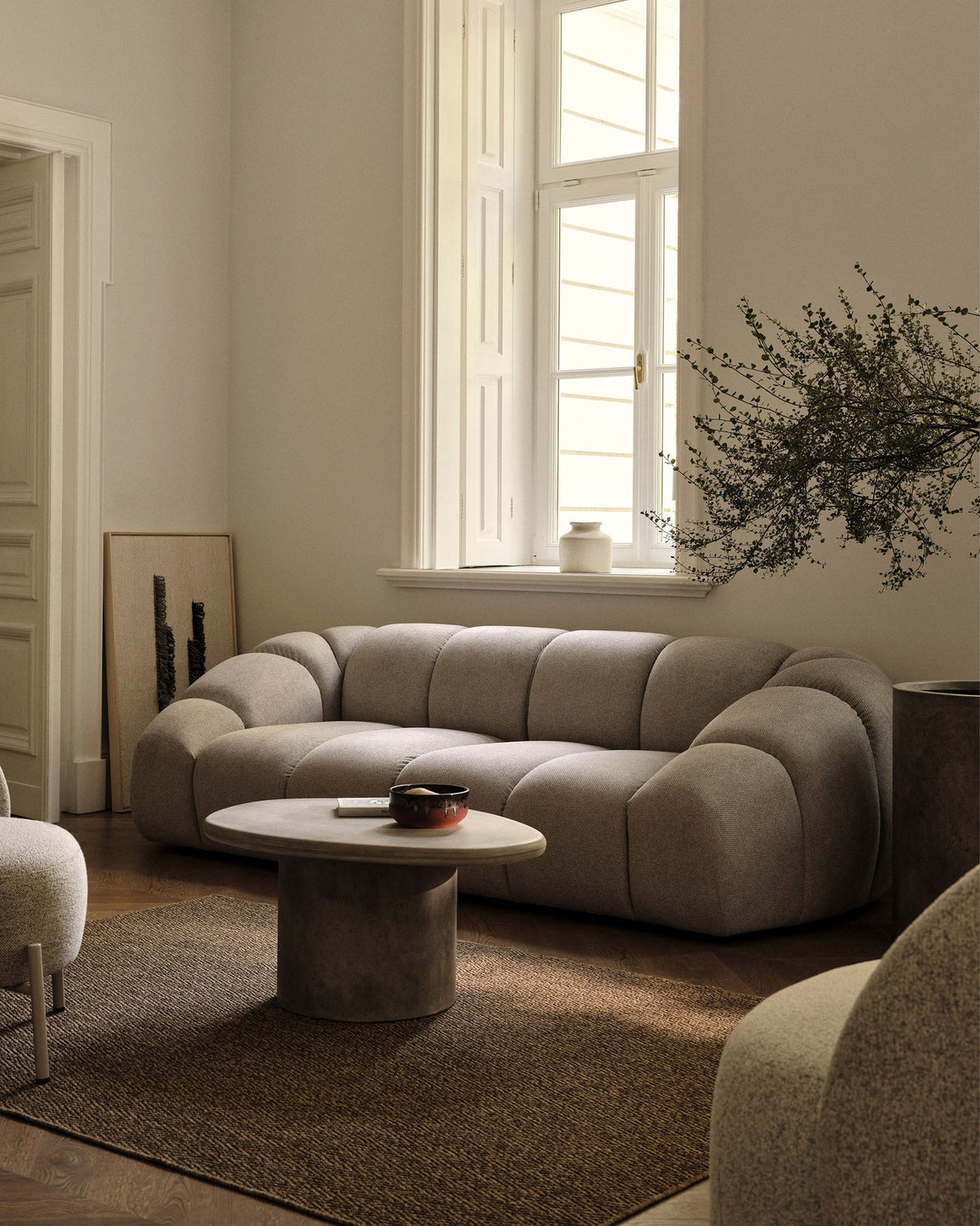 Diana Velour links Ecksofa 3 Sitzer in Terracotta-Salvador präsentiert im Onlineshop von KAQTU Design AG. L-Sofa links ist von Micadoni