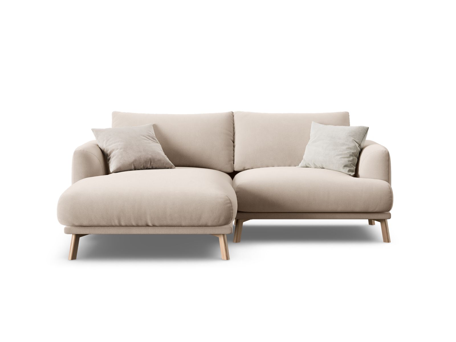 3-Sitzer Ecksofa links Naomi in Beige-Salvador präsentiert im Onlineshop von KAQTU Design AG. Ecksofa links ist von Micadoni