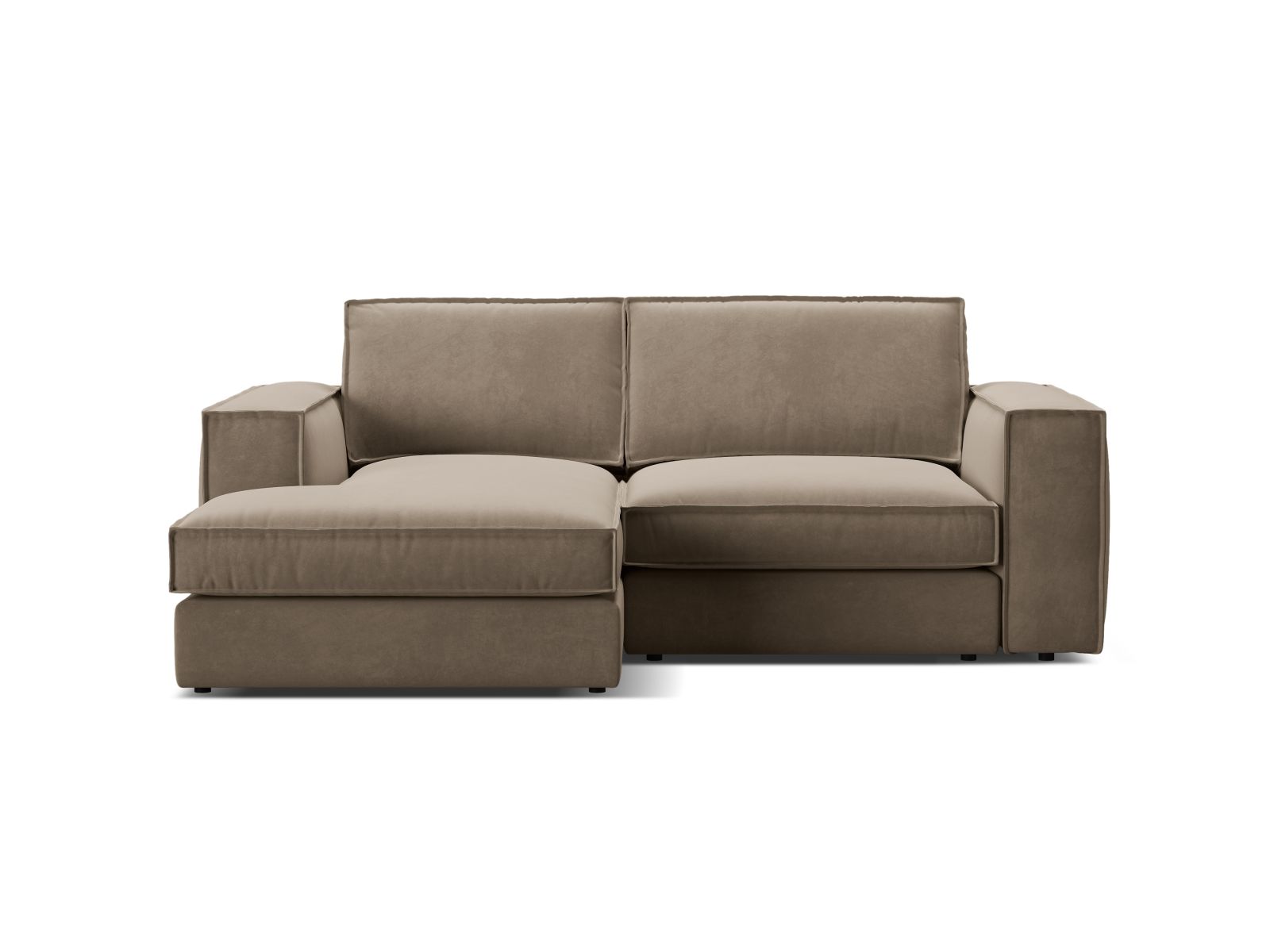 2-Sitzer Modular Ecksofa links Pola in Grey Brown-Salvador präsentiert im Onlineshop von KAQTU Design AG. Ecksofa links ist von Micadoni