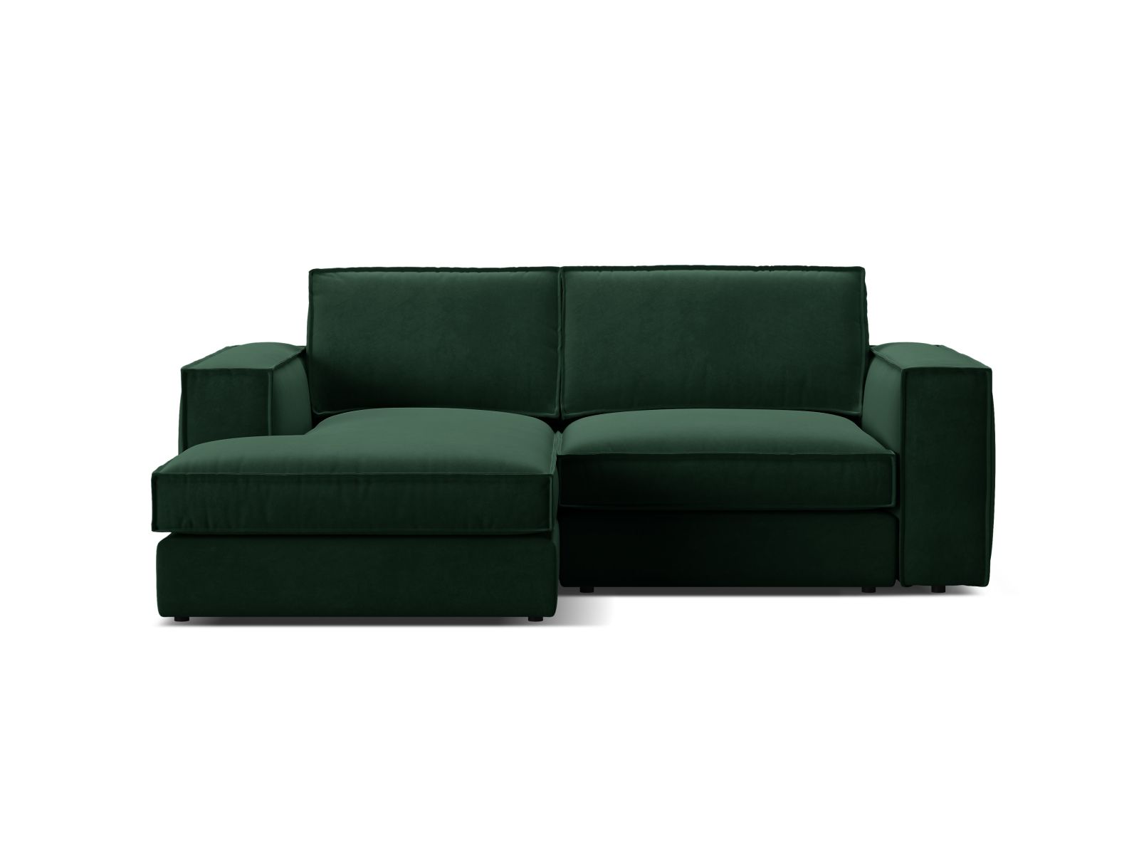 2-Sitzer Modular Ecksofa links Pola in Bottle Green-Salvador präsentiert im Onlineshop von KAQTU Design AG. Ecksofa links ist von Micadoni