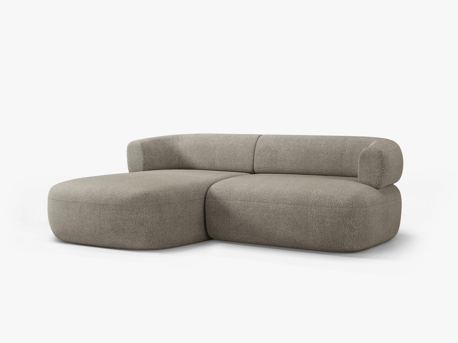 Jenny Boucle Ecksofa links 5 Sitzer in Light Grey präsentiert im Onlineshop von KAQTU Design AG. Ecksofa links ist von Micadoni