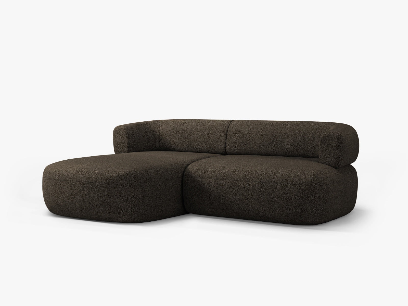 Jenny Boucle Ecksofa links 5 Sitzer in Grey Brown präsentiert im Onlineshop von KAQTU Design AG. Ecksofa links ist von Micadoni