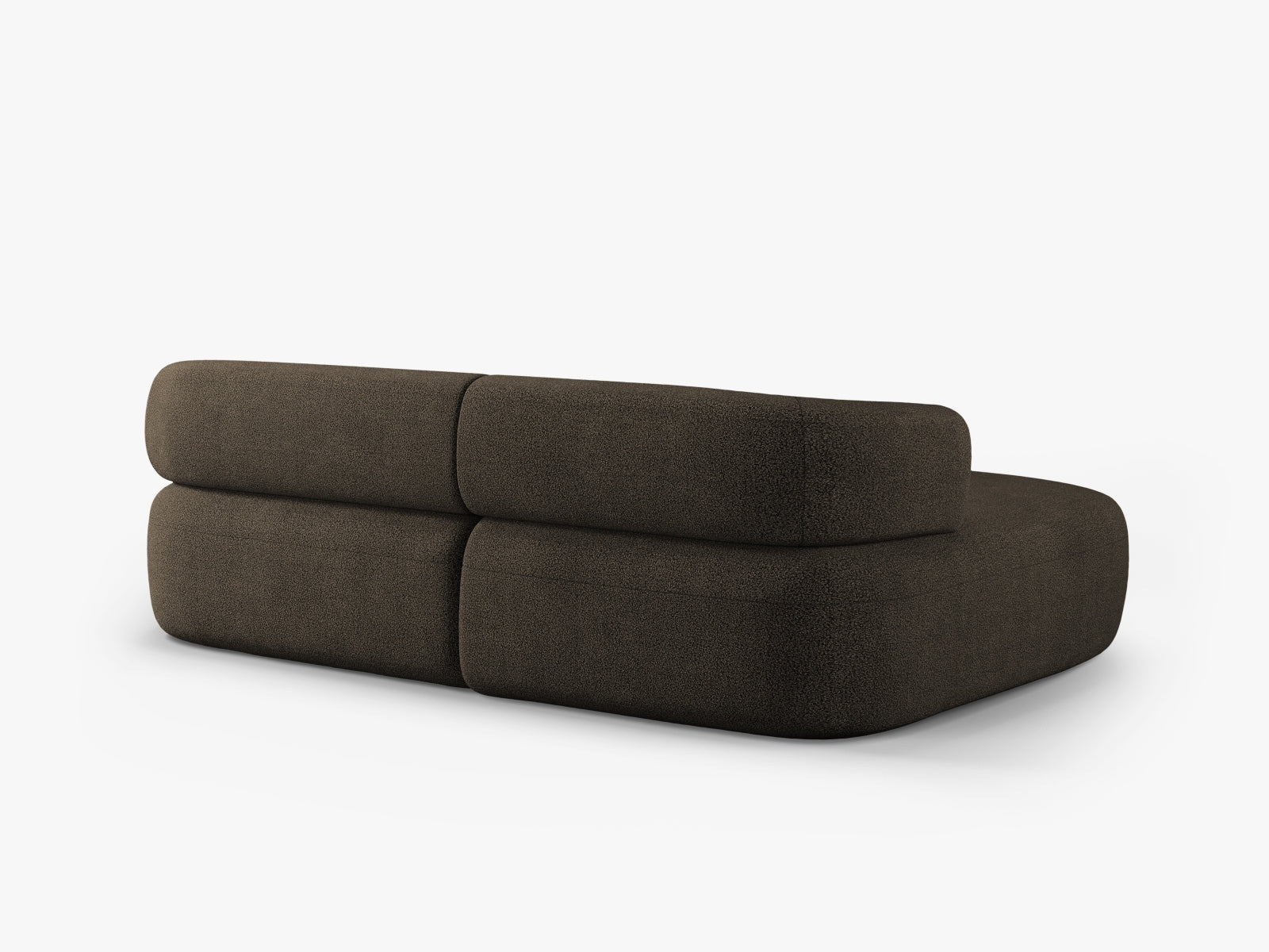 Jenny Boucle Ecksofa links 5 Sitzer in Grey Brown präsentiert im Onlineshop von KAQTU Design AG. Ecksofa links ist von Micadoni