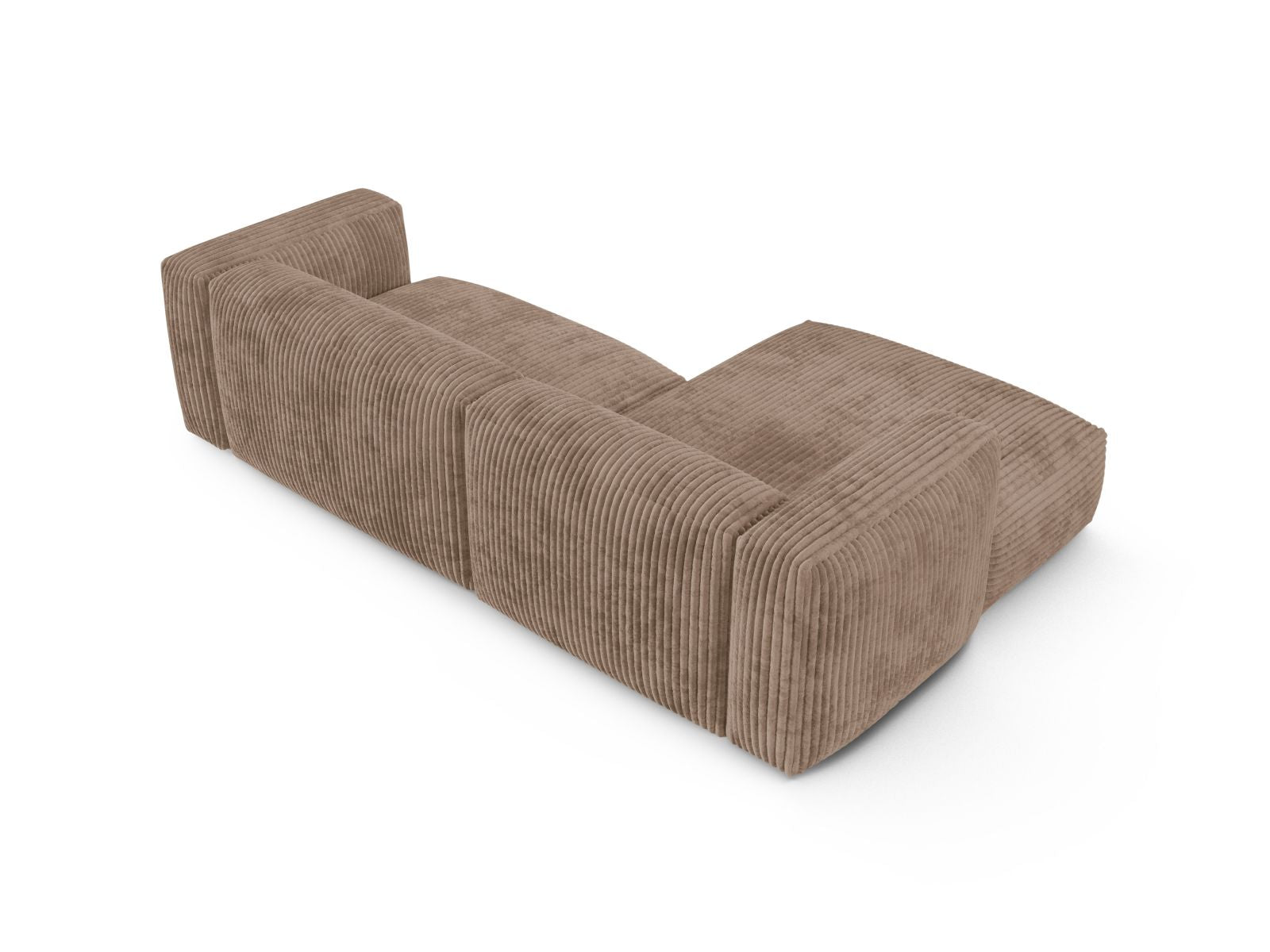 Stylisches XL 2-Sitzer Ecksofa links Martina in warmem Acorn-Tilia, perfekt für gemütliche und moderne Wohnambiente.