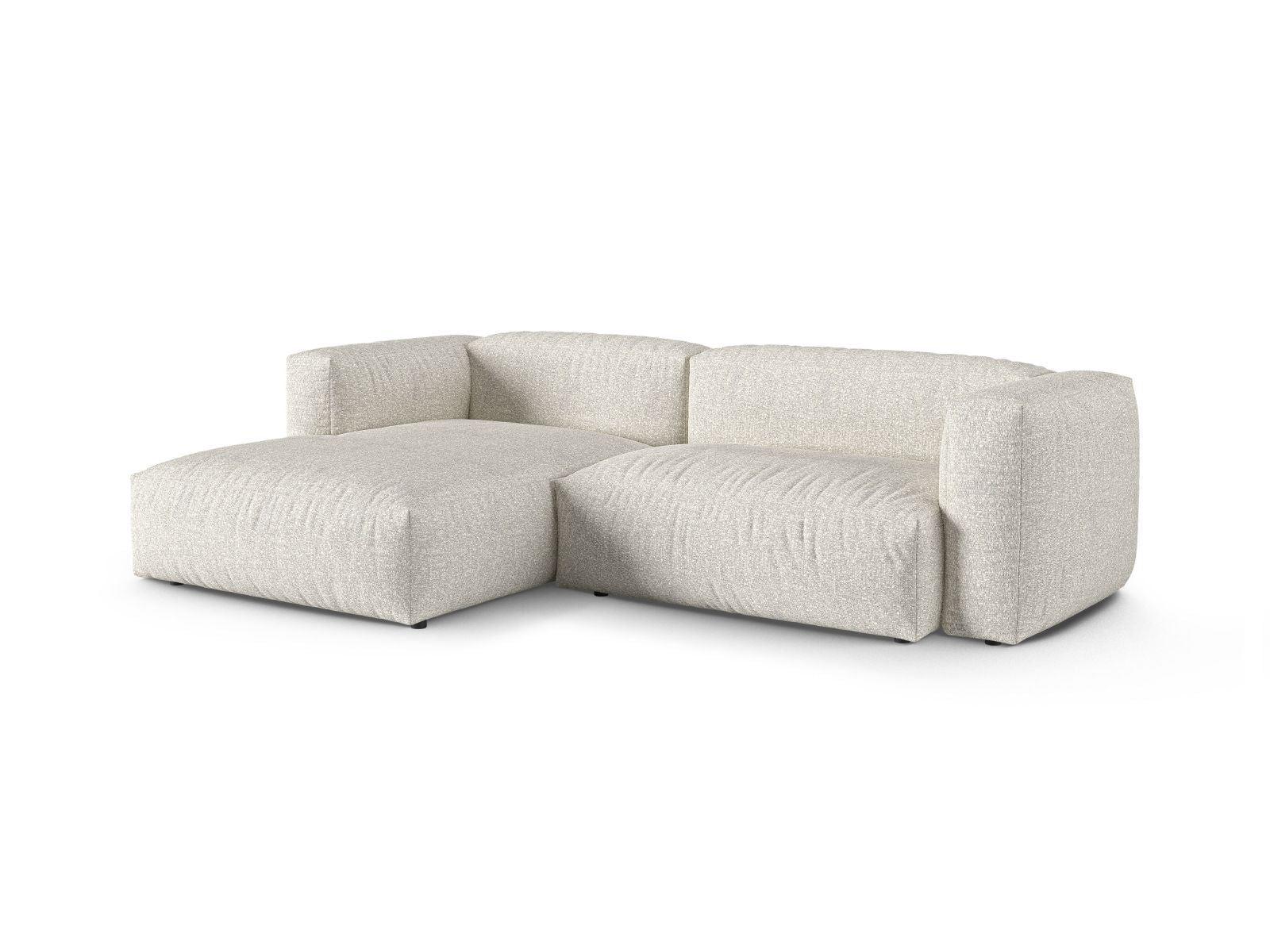 2-Sitzer XL Modular Ecksofa links Martina in Grey Beige Melange-Monet präsentiert im Onlineshop von KAQTU Design AG. Ecksofa links ist von Micadoni