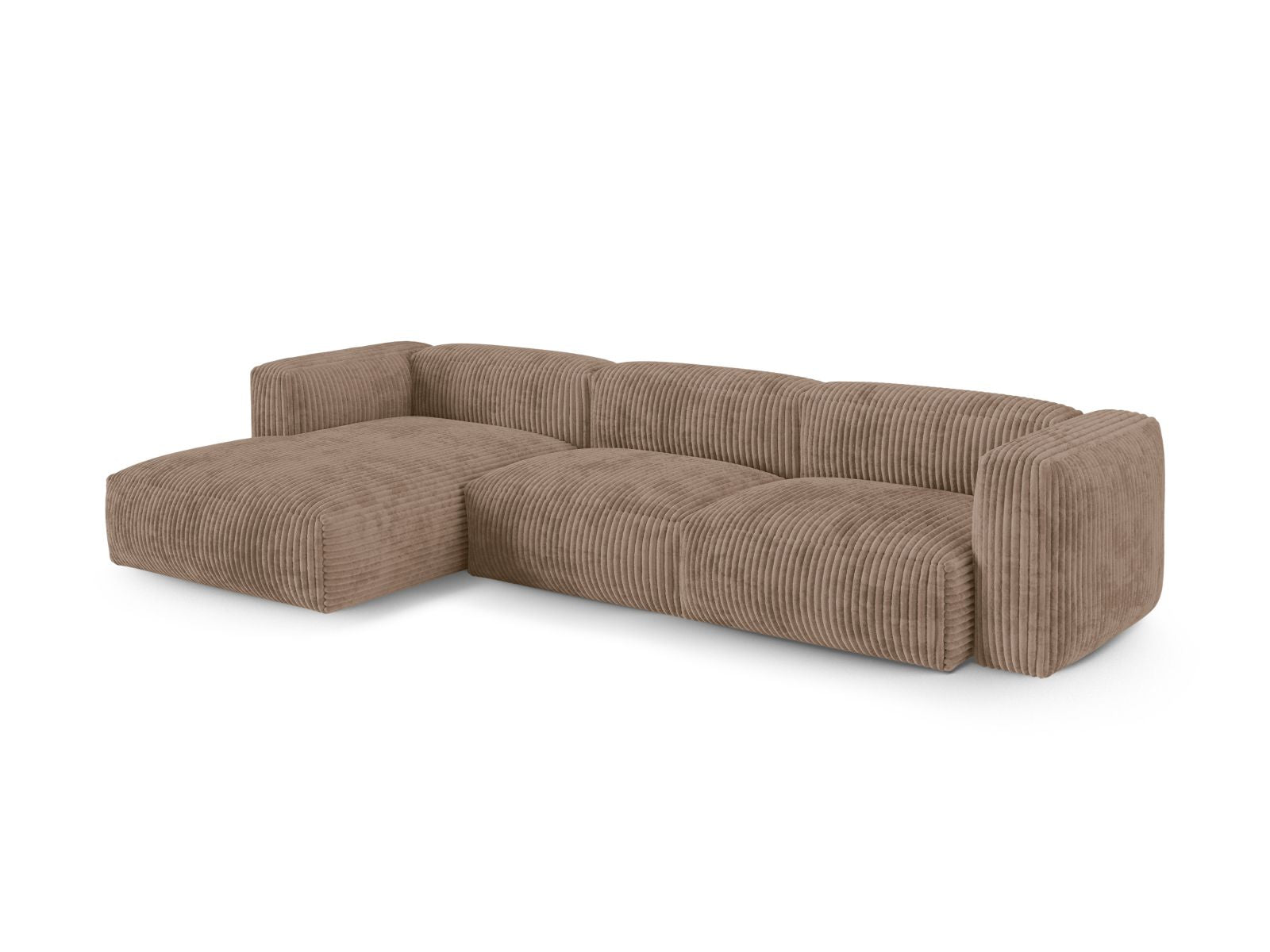 Modulares 3-Sitzer Ecksofa XL Martina in stilvollem Acorn-Tilia, ideal für moderne Wohnräume, präsentiert von Micadoni.