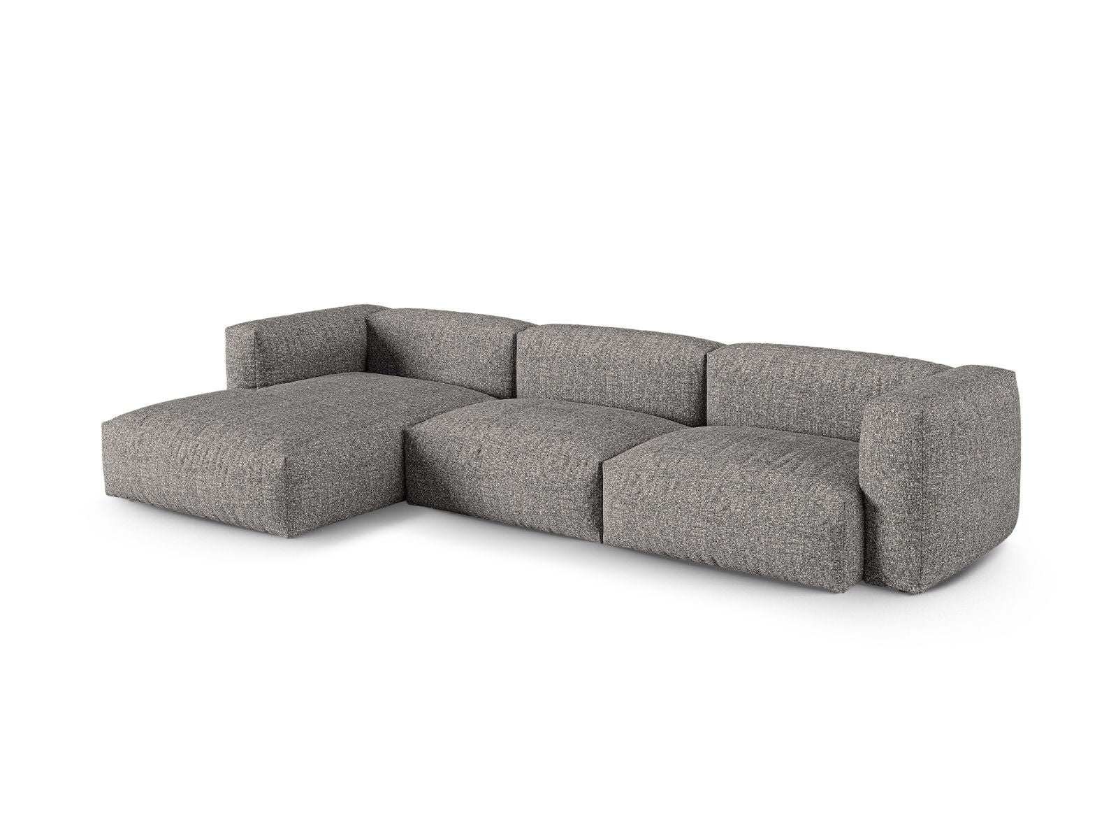 Elegantes 3-Sitzer Ecksofa links XL Martina in Graphit, ideal für stilvolle Wohnräume, präsentiert von Micadoni.