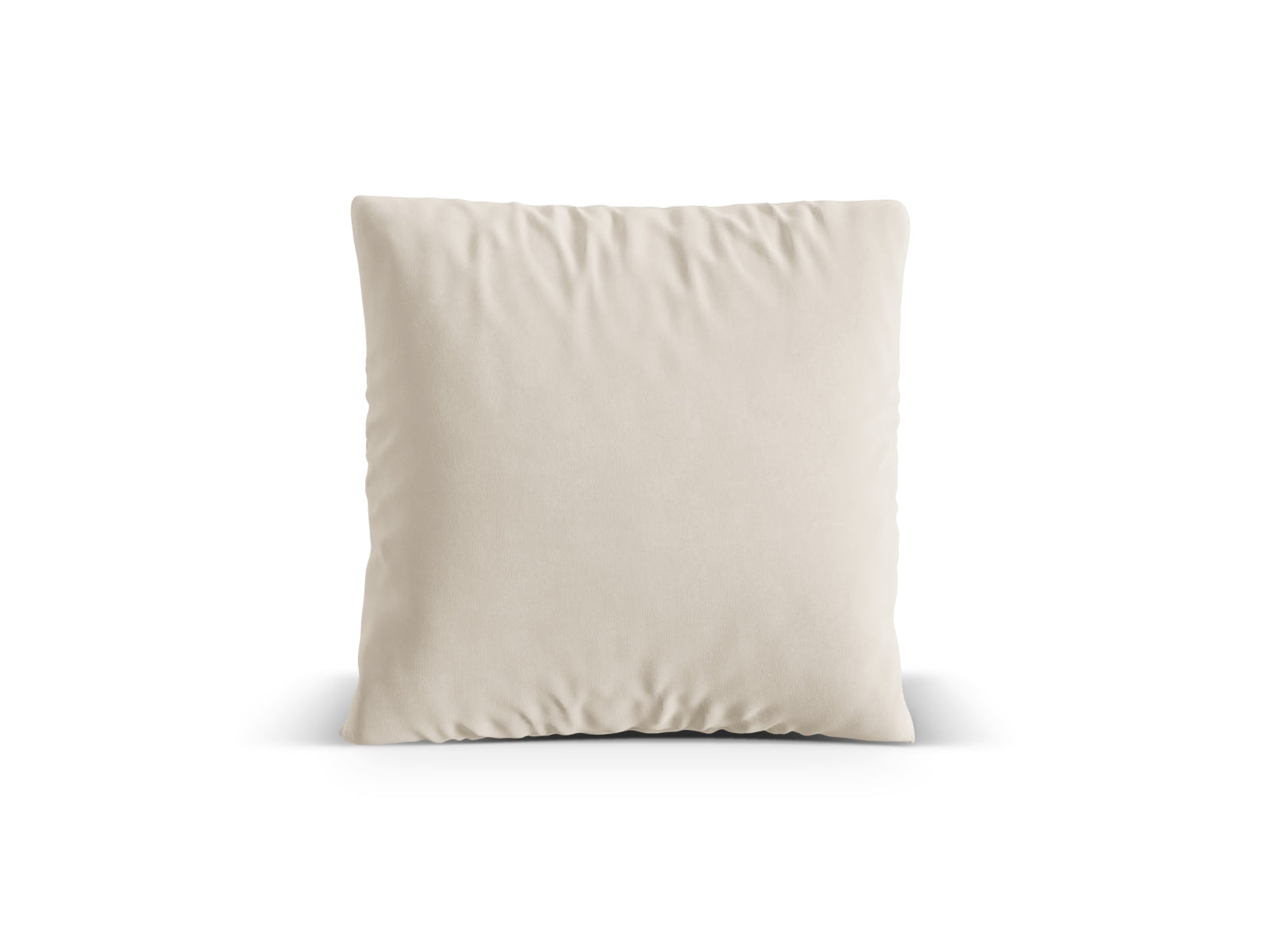 Luxuriöses Nuria Velour Kissen in zartem Beige, ideal für eine gemütliche Atmosphäre und geschmackvolle Einrichtung.
