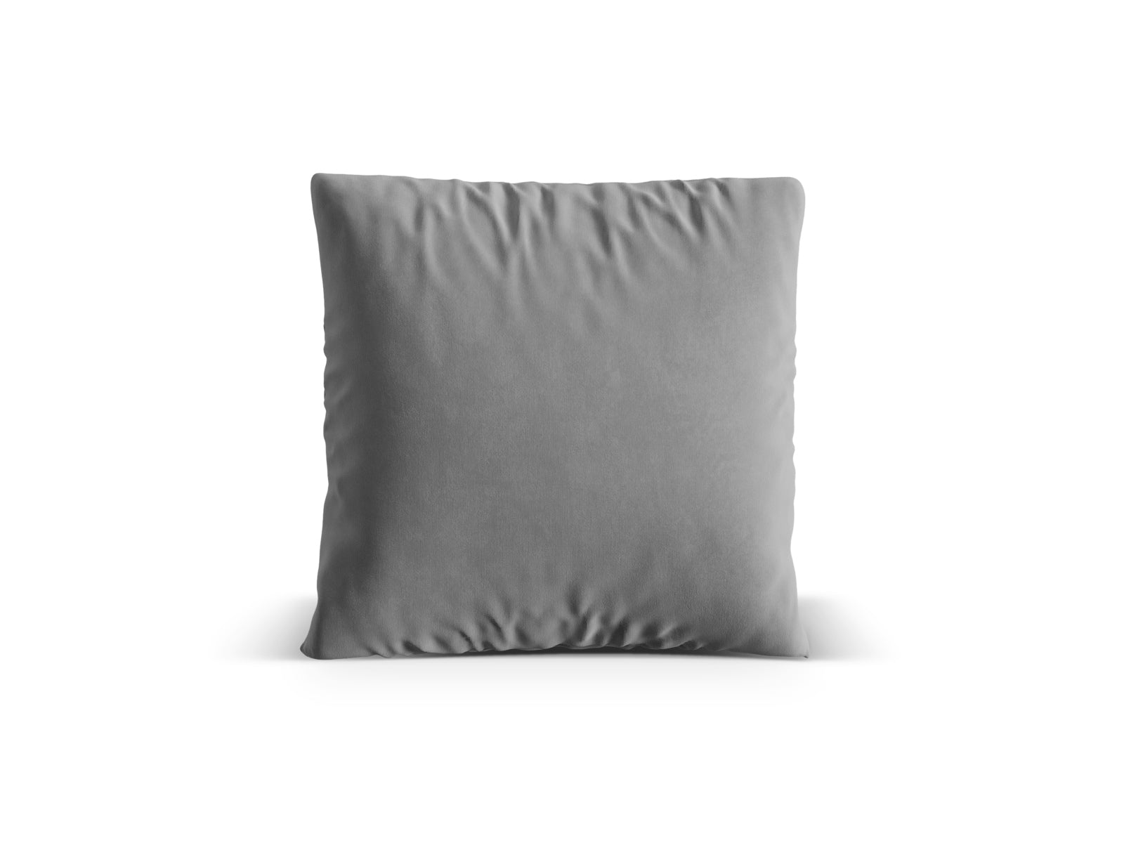 Elegantes Velour Dekokissen "Nuria" in zartem Grau von Micadoni, ideal für einladende Wohnräume und geschmackvolle Akzente.